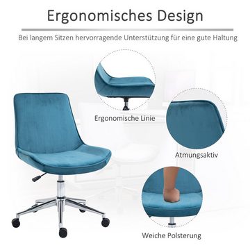 HOMCOM Schreibtischstuhl Drehstuhl im Retro-Stil