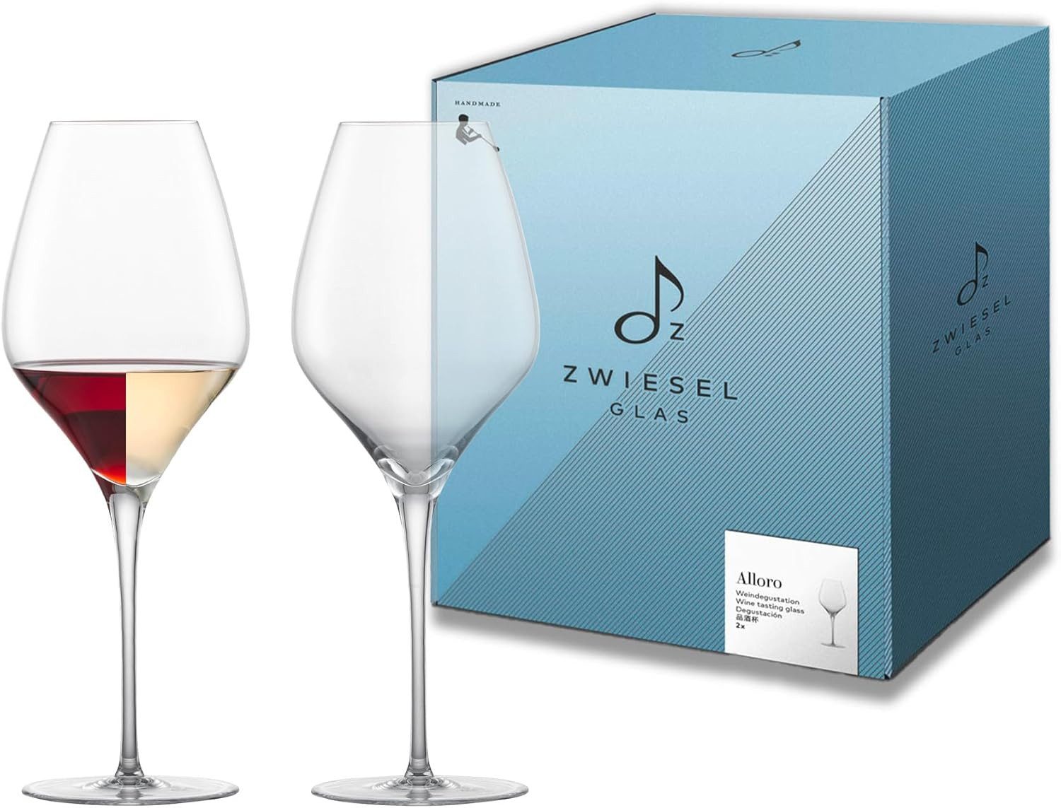 Dekomiro Weinglas Alloro Weinglas Degustation handgefertigt, Kristallglas