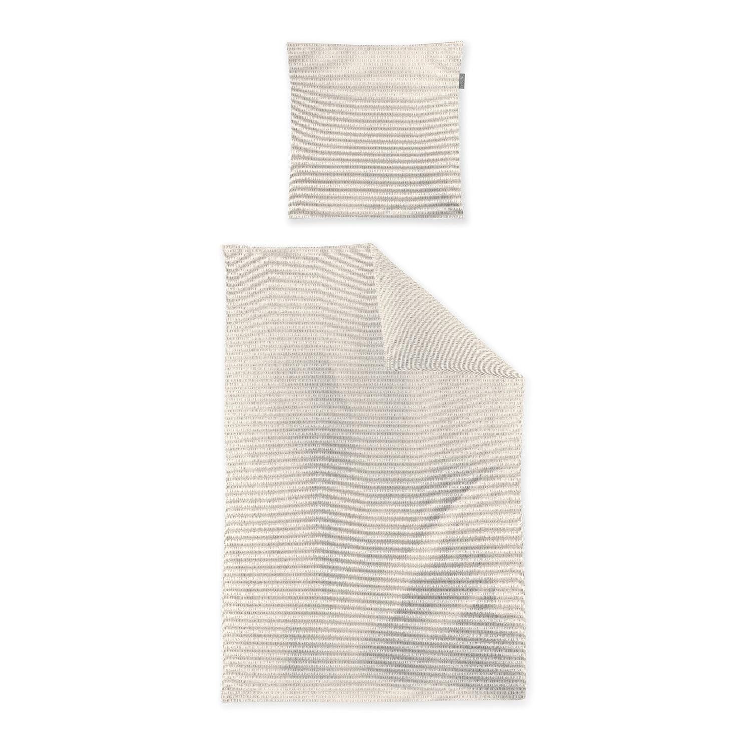 Irisette Bettwäsche EASY, 135 x 200 cm, Beige, Baumwolle, waschbar, Seersuc günstig online kaufen