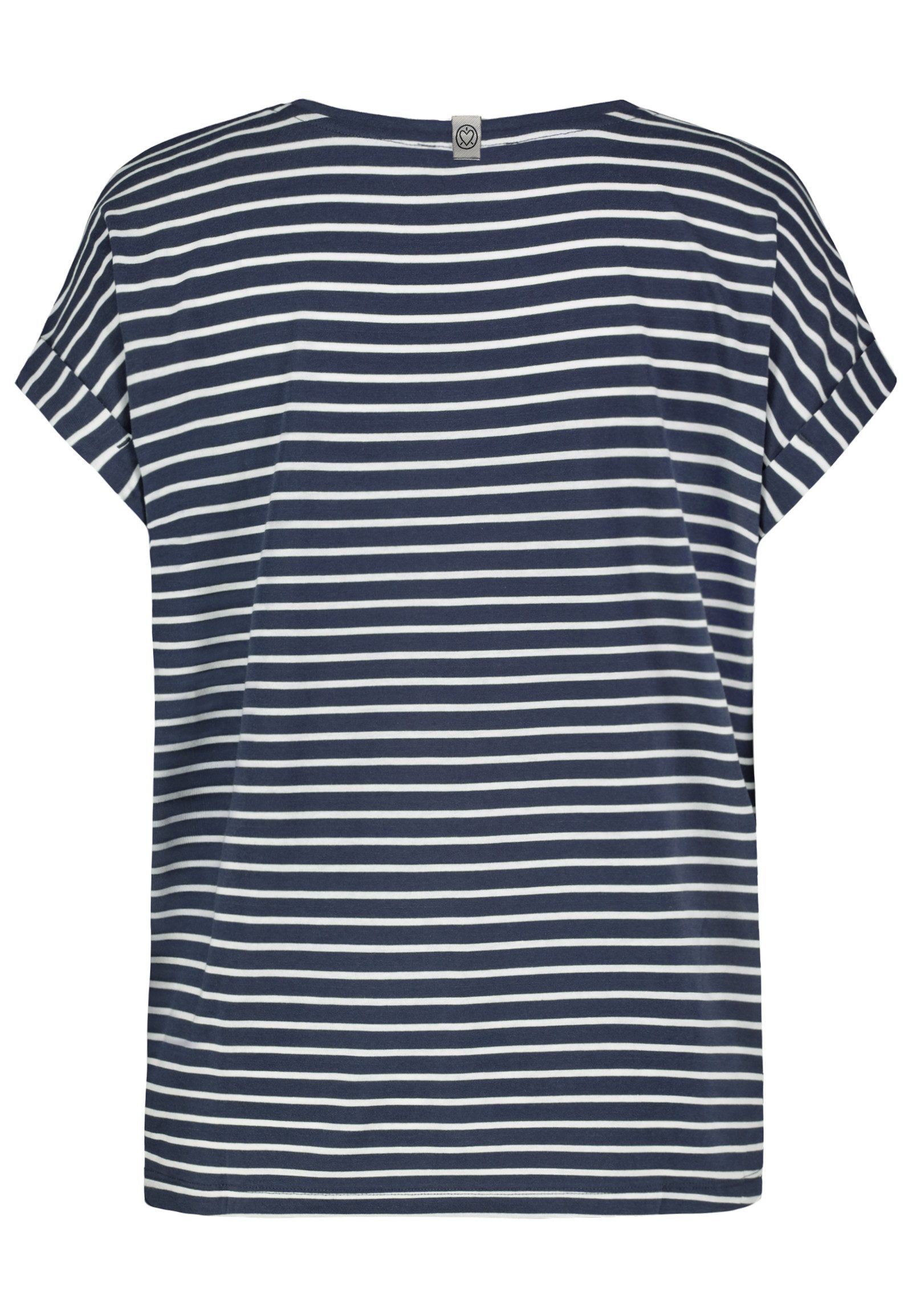 SUBLEVEL T-Shirt Set mit Knopfdetails und Streifenmuster für Damen (2-tlg) Modal nachhaltig Normal Fit Rundhals Kurzarm Einfarbig – Bild 5 von 5