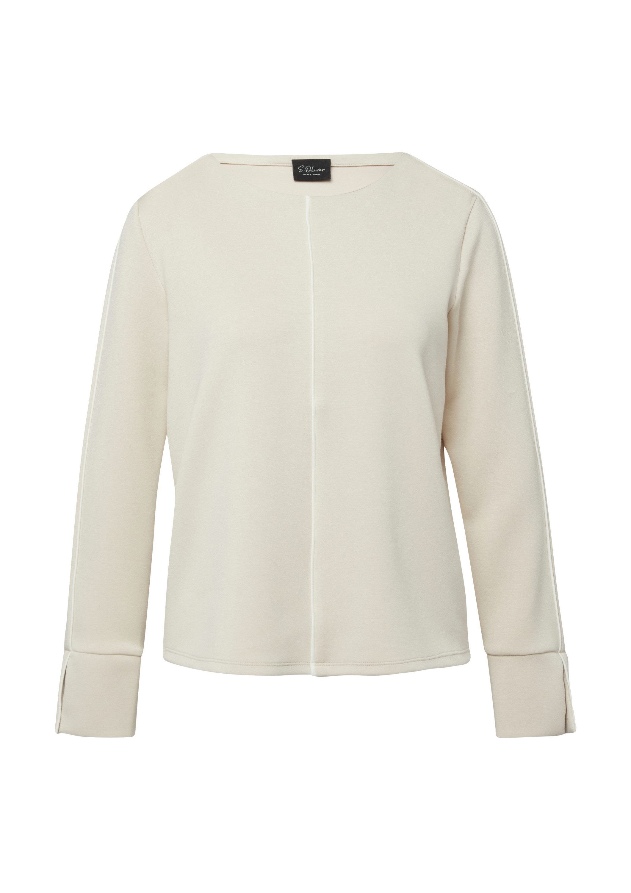 s.Oliver Sweatshirt Sweatshirt Scuba-Sweatshirt mit Kontraststreifen günstig online kaufen