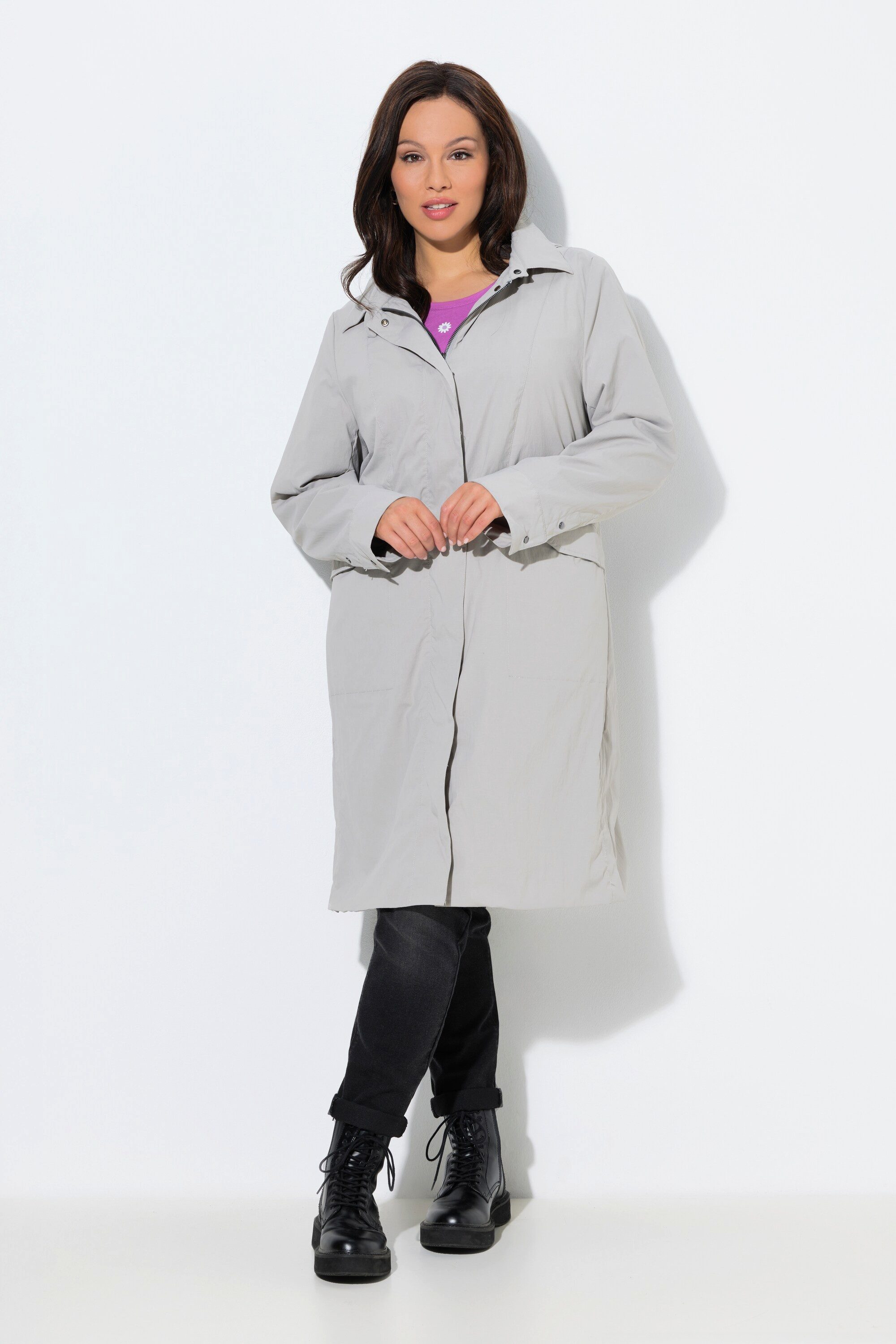 Ulla Popken Funktionsjacke HYPRAR Funktionsparka wasserabweisend Kapuze