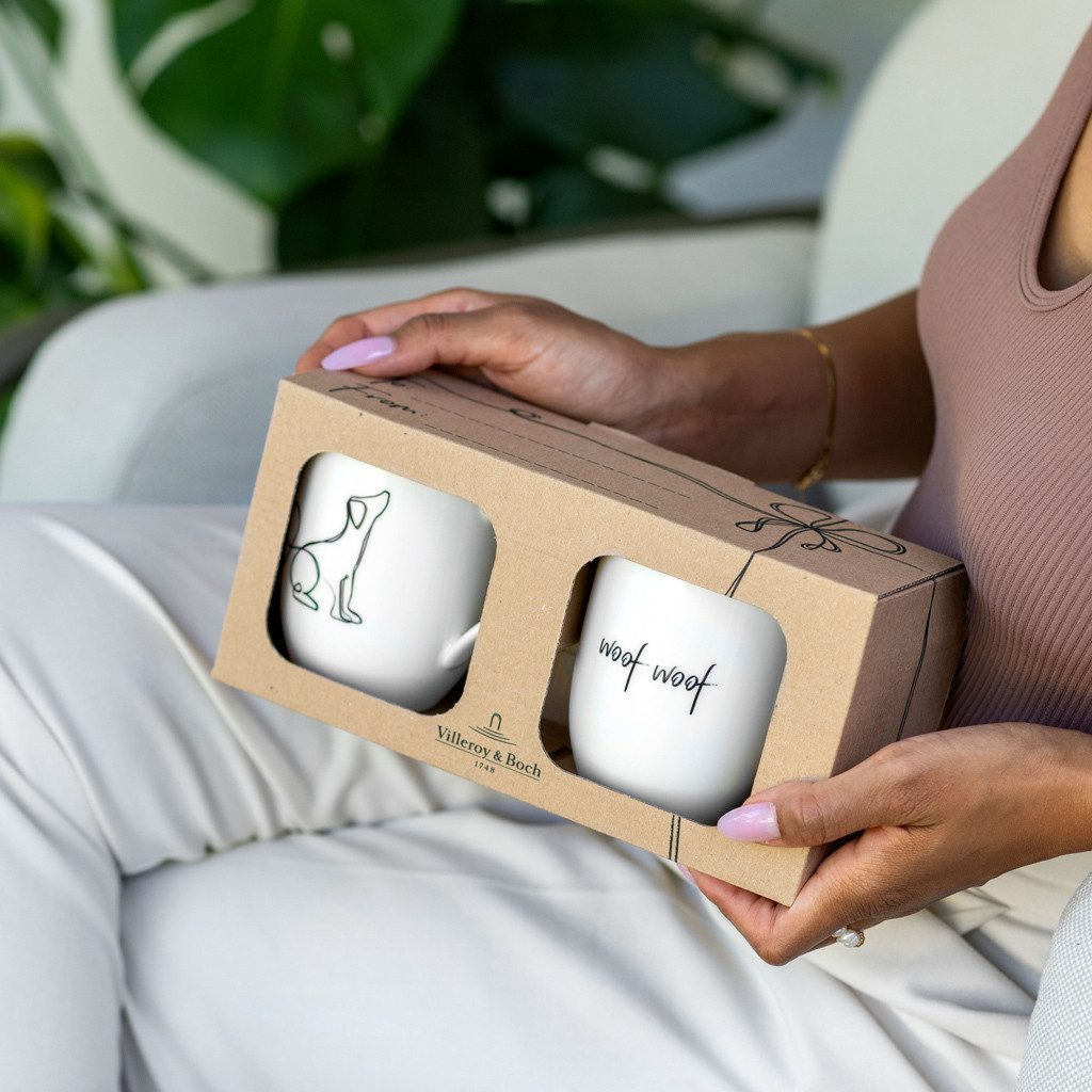 Villeroy & Boch Becher Statement Kaffeebecher Dog 280 ml 2er Set, 2-tlg., Porzellan