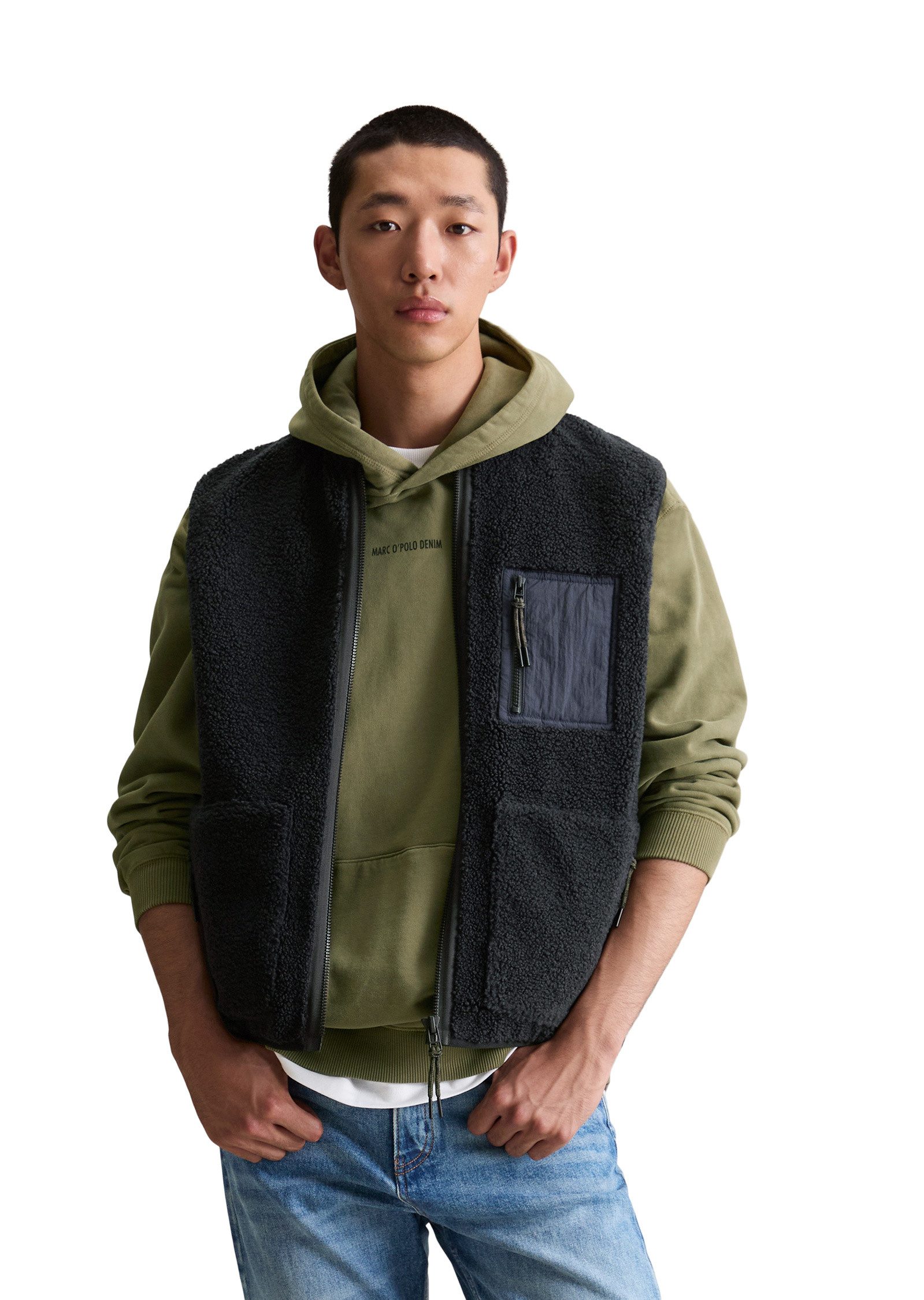 Marc O'Polo DENIM Steppweste mit Nylon-Brusttasche