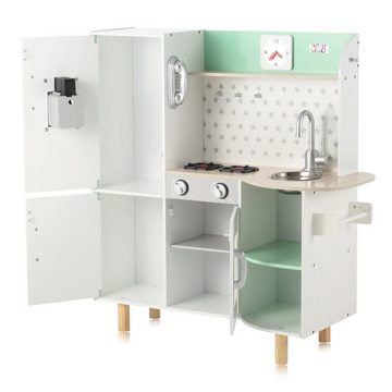 Baby Vivo Spielküche Kinderküche Spielküche aus Holz - Gustavo in Weiß