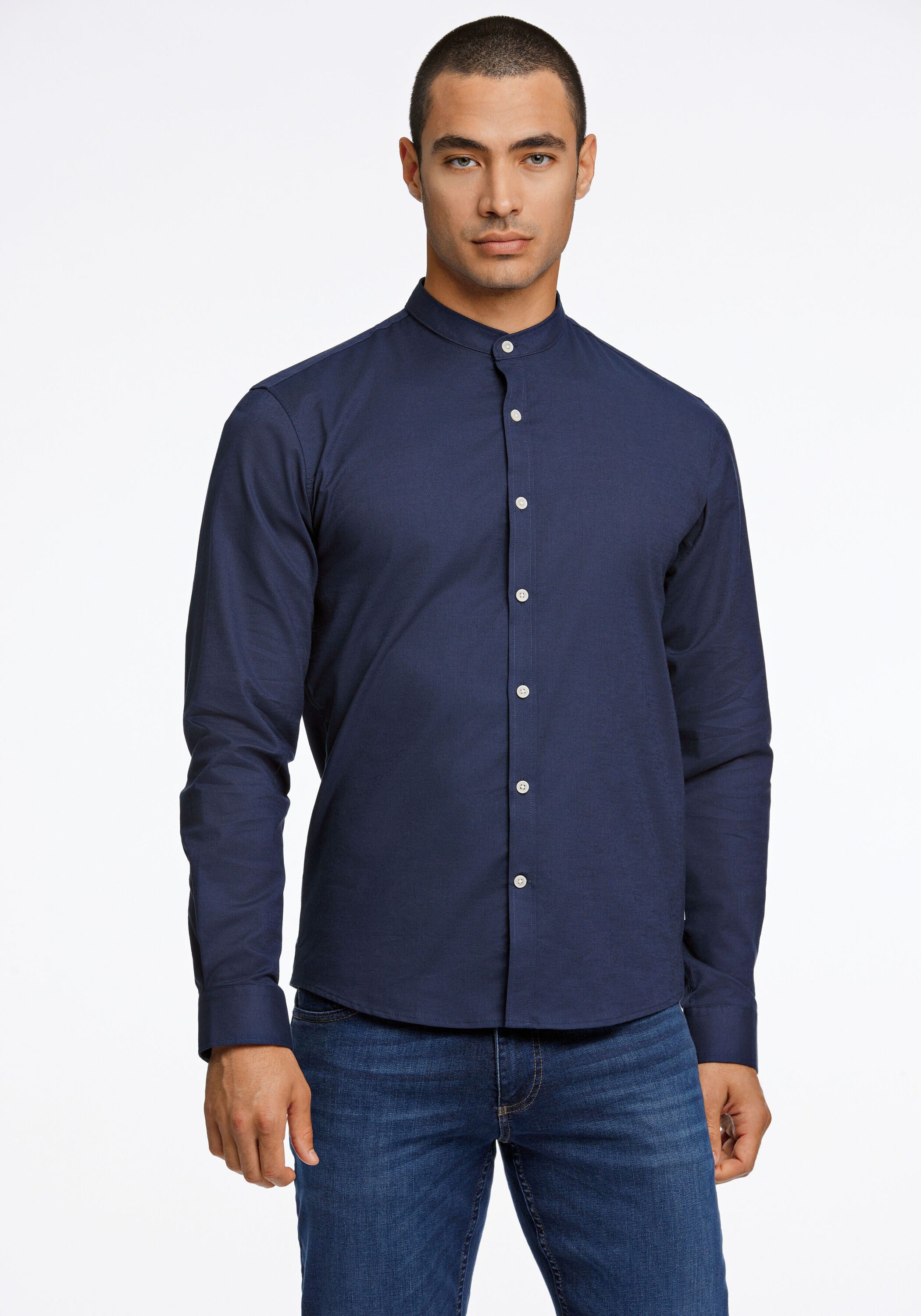 Businesshemd Oxford-Hemd (Langarm) Slim Fit