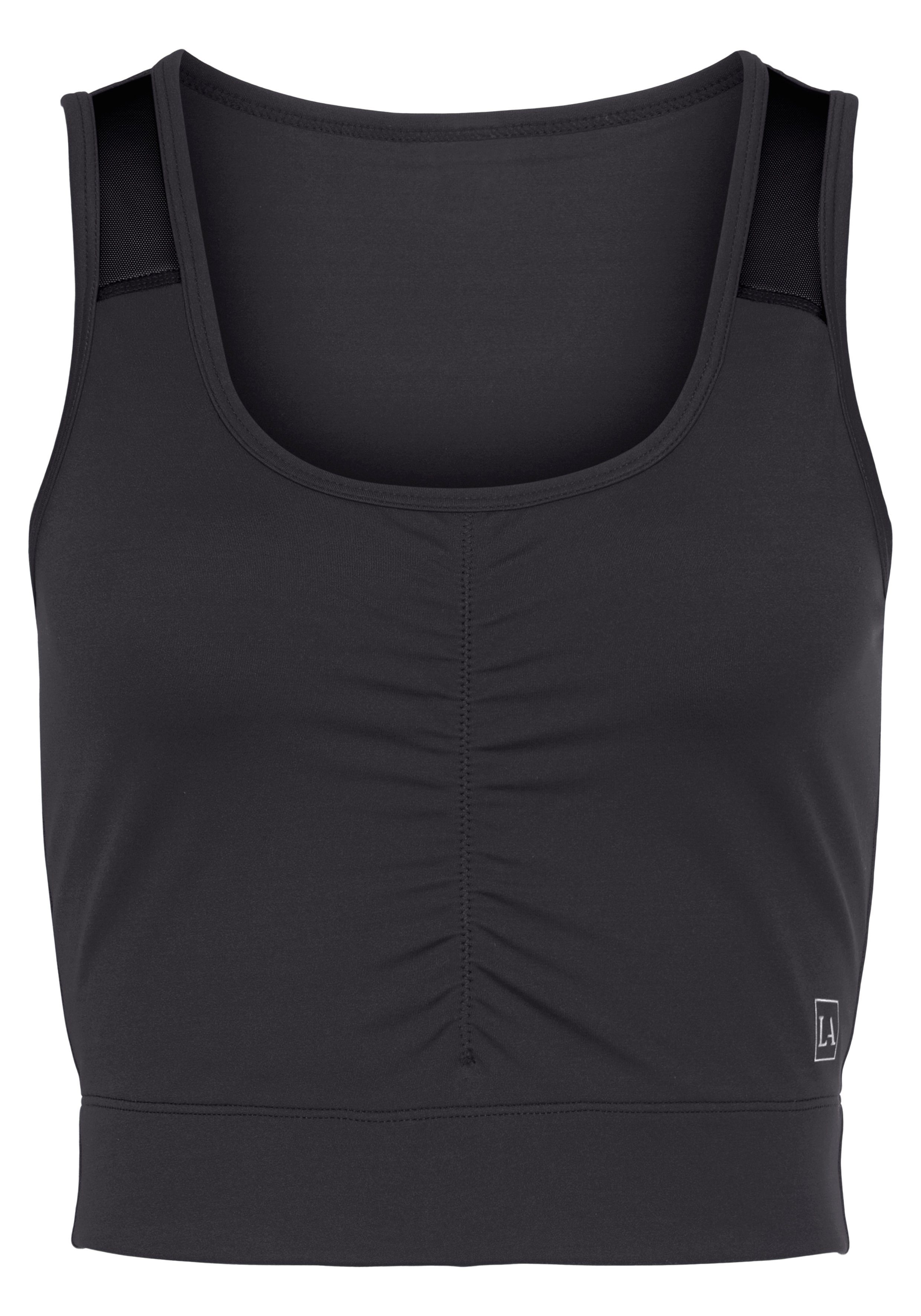 LASCANA ACTIVE Crop-Top, Mesheinsätze günstig online kaufen