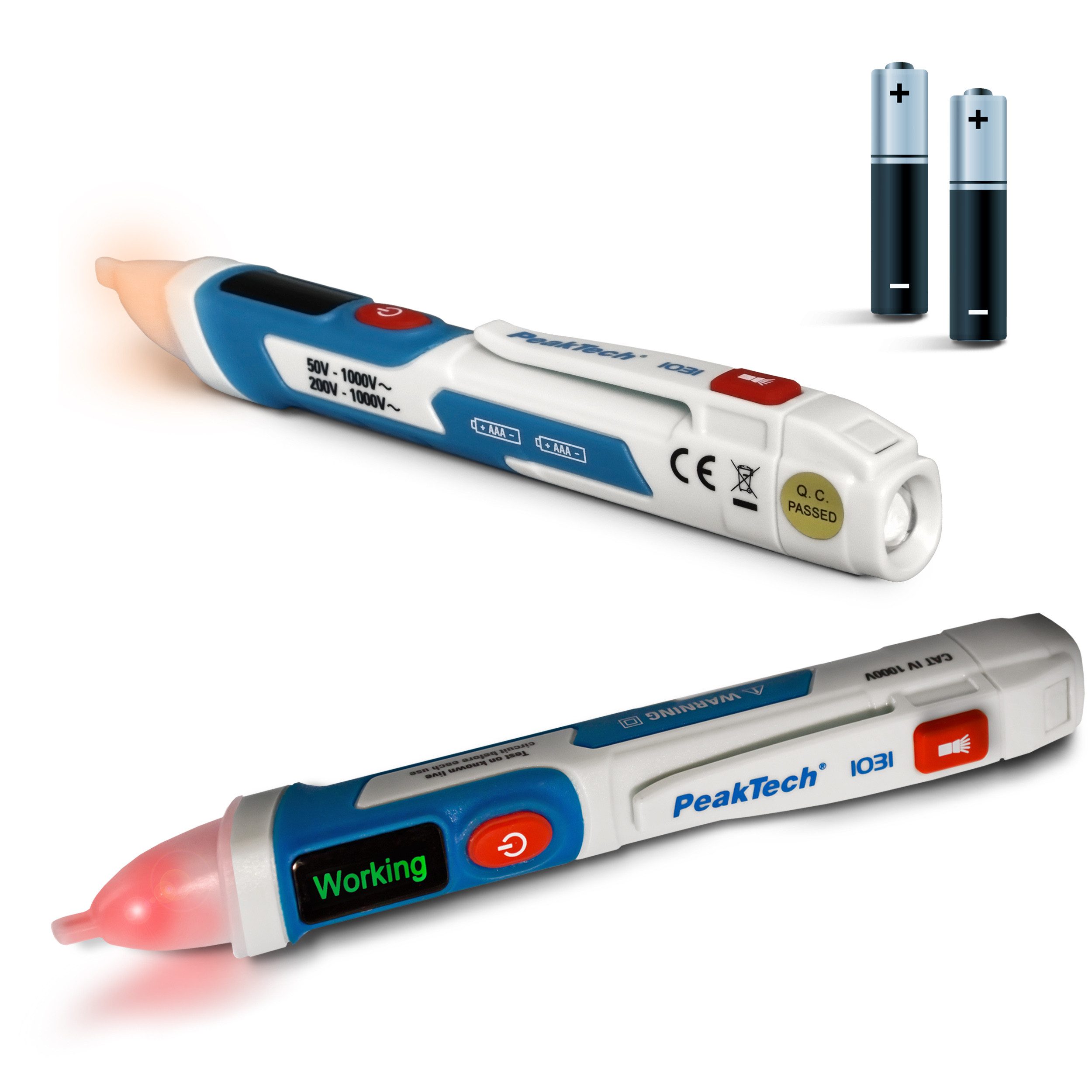 PeakTech Spannungsprüfer 1000 V AC Kontaktloser Spannungsprüfer, LED Signal