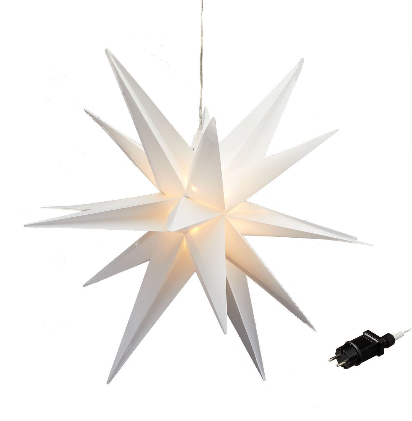 Dekostern XXL 3D LED Weihnachtsstern warm weiß - 100 cm