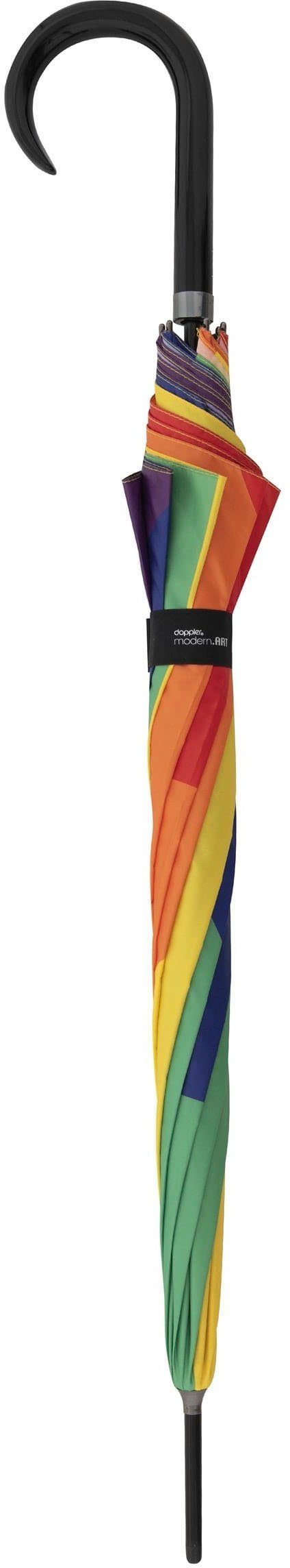 doppler® Stockregenschirm modern.ART rainbow Lang AC