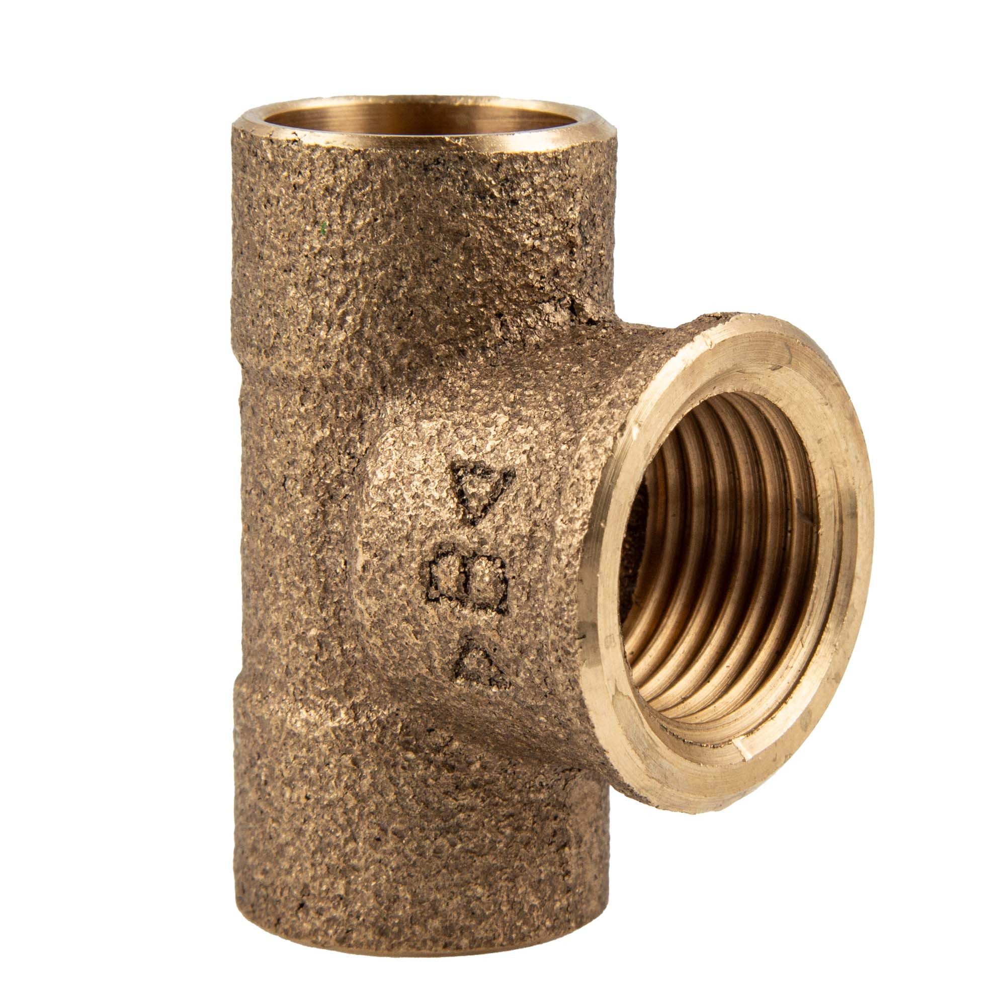 Conex Bänninger Lötfitting Rotguss-T-Stück mit IG - Typ 4130G, DVGW, 15 mm x 1/2 Zoll