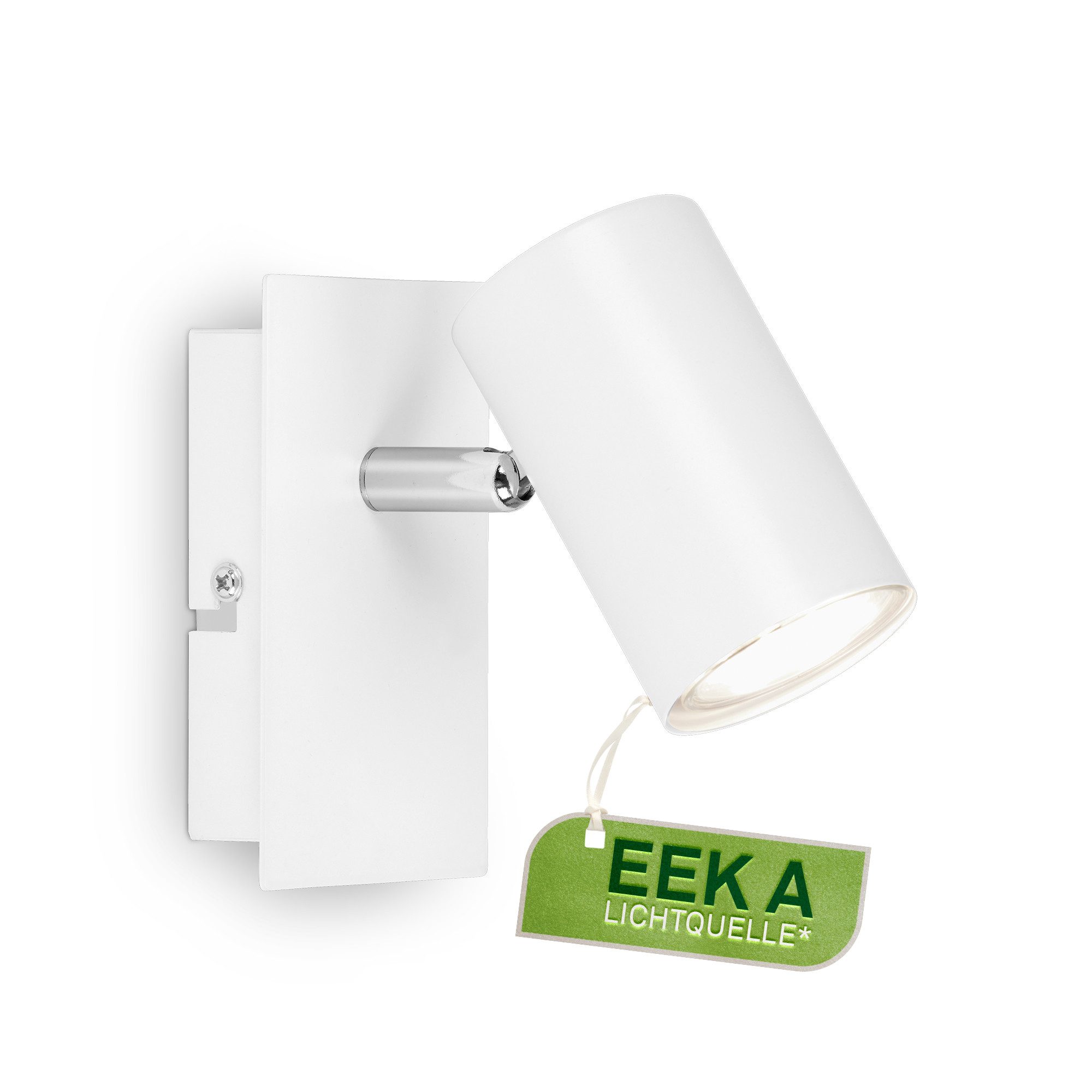 Briloner Leuchten Deckenspot LED Wandlampe Innen Wohnzimmer GU10, Energieeffizient inkl. Leuchtmittel, ohne Leuchtmittel, 2700K - Extra - Warmweiß, Wandlampe, 12x8x12,3cm, Schwarz, max.40W, GU10, Innen, Wohnzimmer