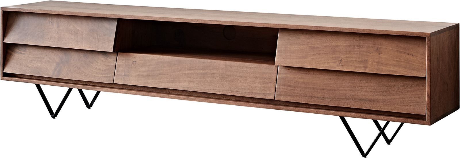 DELIFE Lowboard Eloi, Akazie Braun 200x35 günstig online kaufen