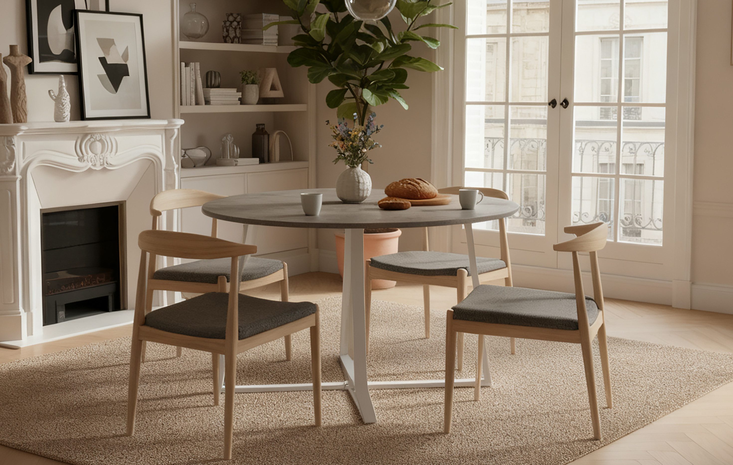 B&D home Esstisch NOA, Metallgestell schwarz oder weiß, rund, 110x110cm, pl günstig online kaufen