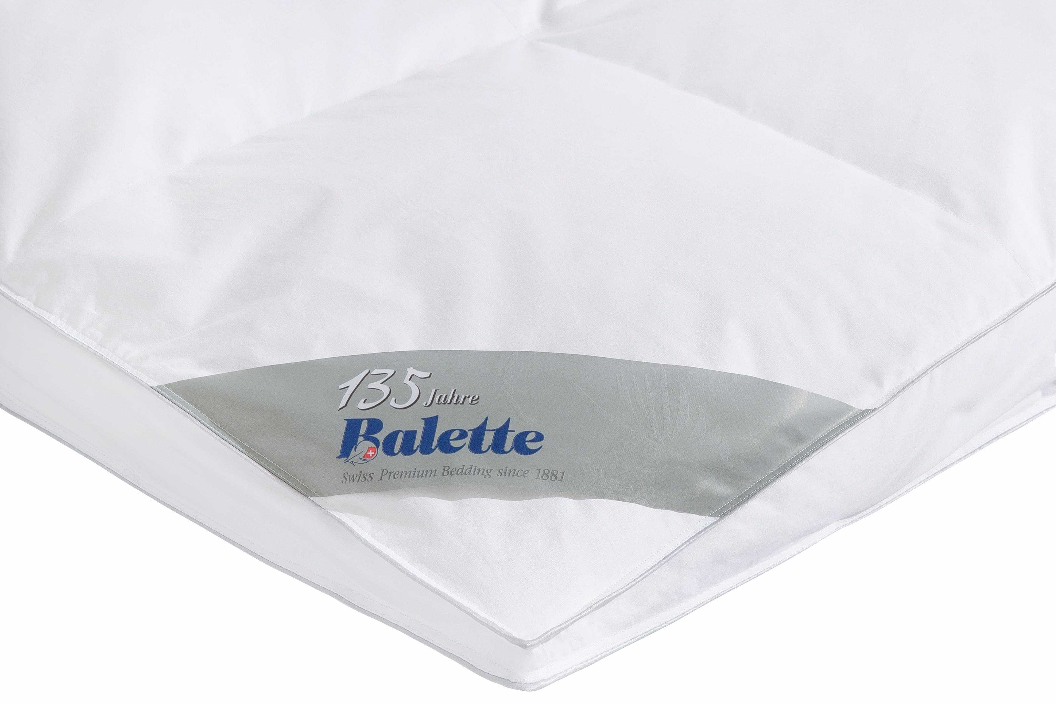 Balette Federbettdecke Lena, Bettdecken für Sommer & Winter, Ganzjahresdecke, Füllung: 50% Federn, 50% Daunen, Bezug: 100% Baumwolle, Bettdecke 135x200 cm, 155x220 cm & weitere Größen, Made in Germany