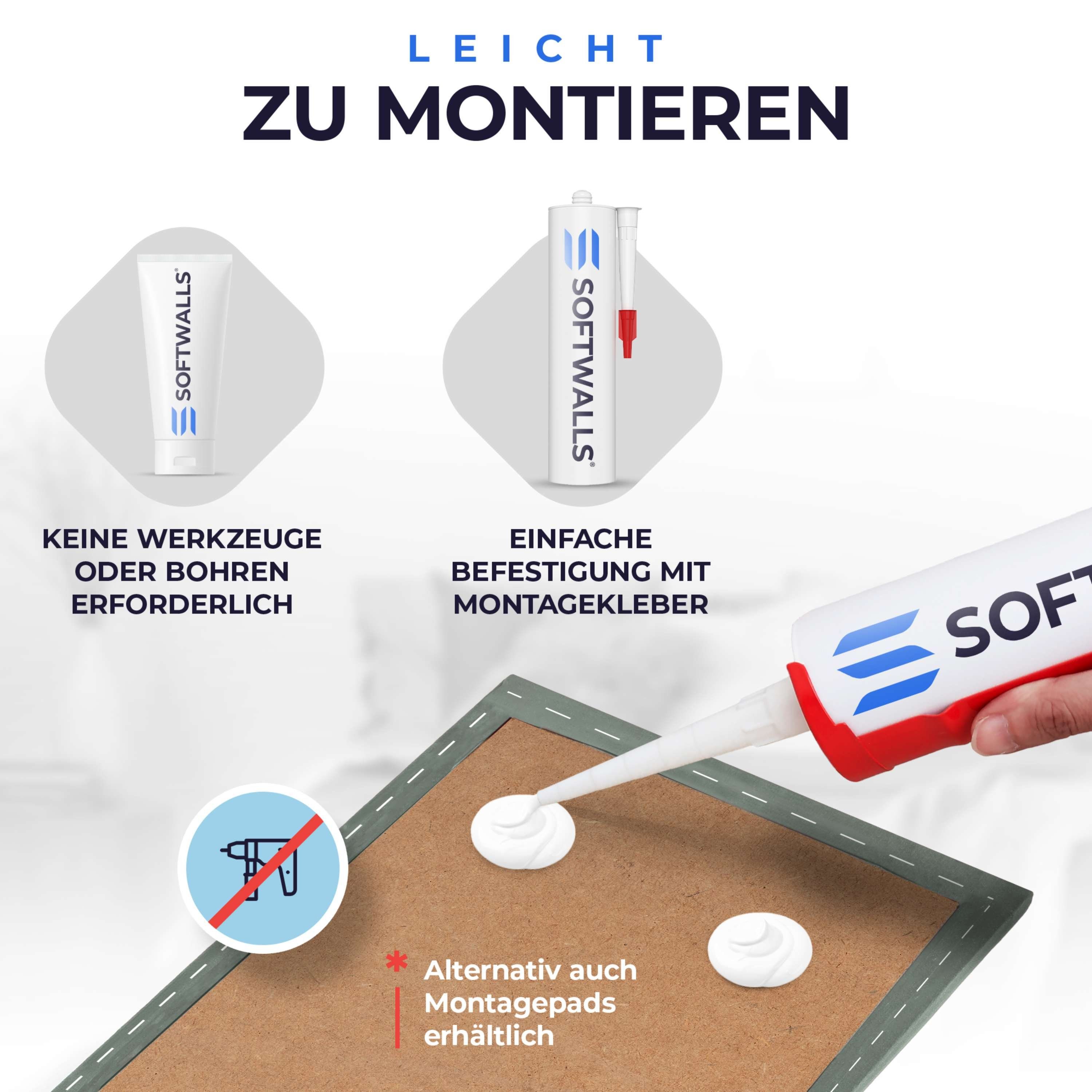 softwalls Kopfteil Wandkissen Samt - Kopfteil günstig online kaufen