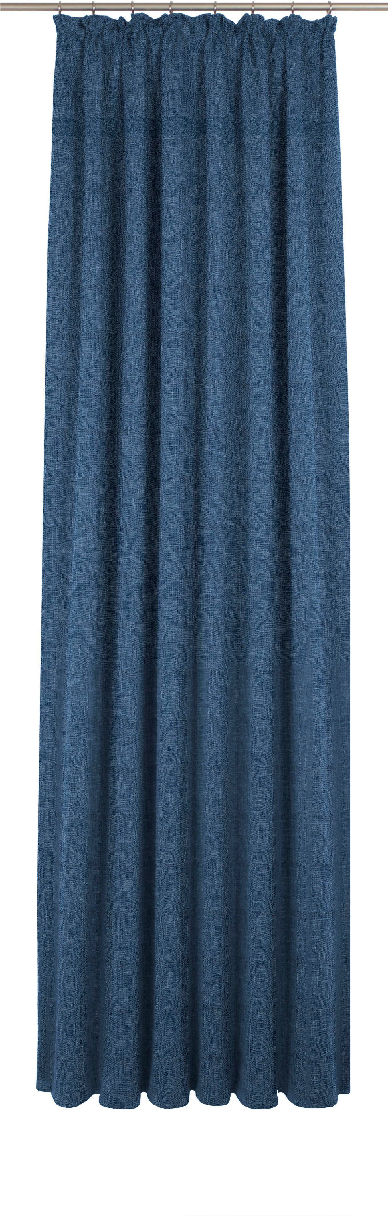 Vorhang Wiessee, Wirth, Kräuselband St), blau (1 nach blickdicht, Maß