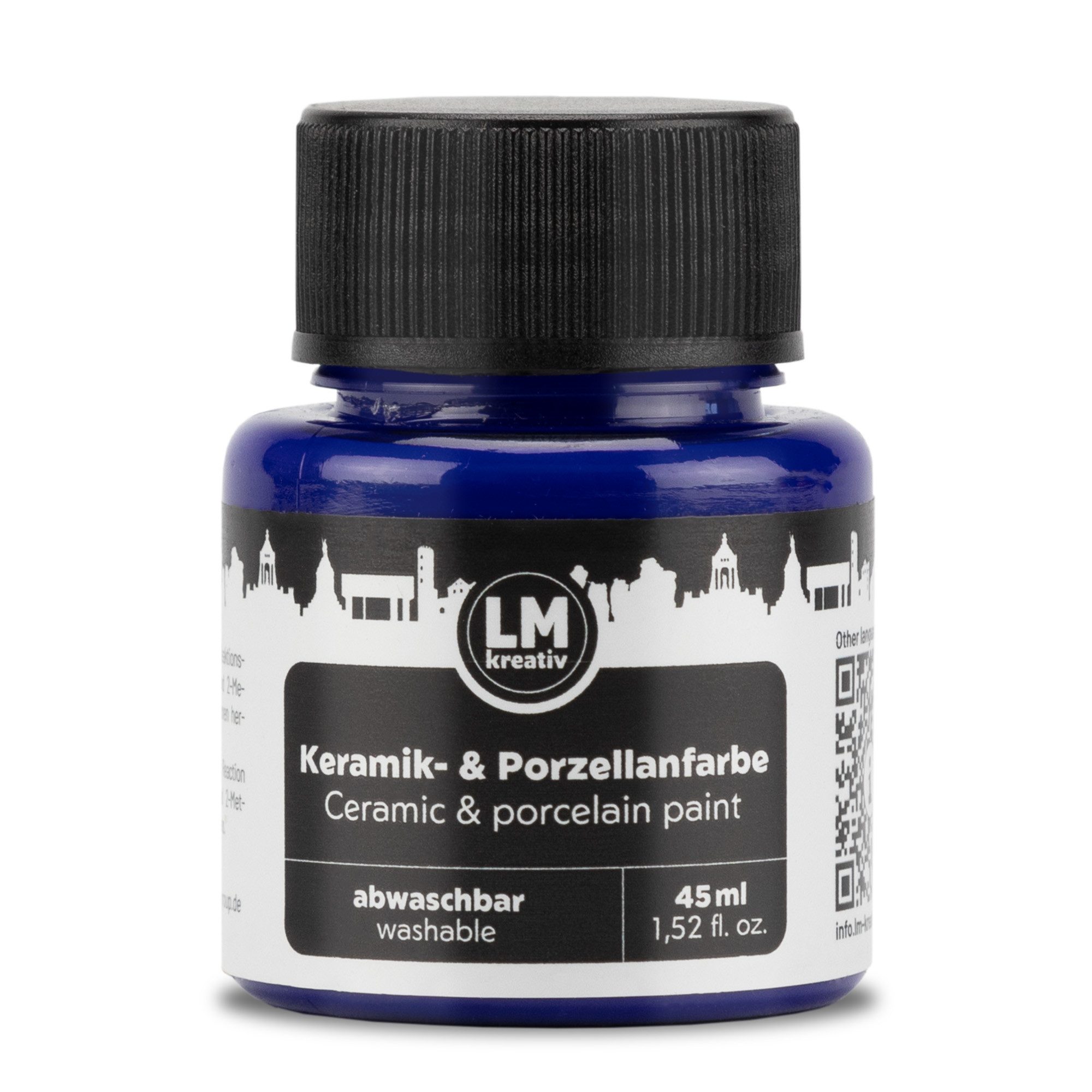 LM-Kreativ Porzellanfarbe Keramik- & Porzellanfarbe zum Bemalen von Porzellan, Keramik & Glas, für Porzellan, Keramik & Glas, wasserbasiert, gut deckend, mischbar