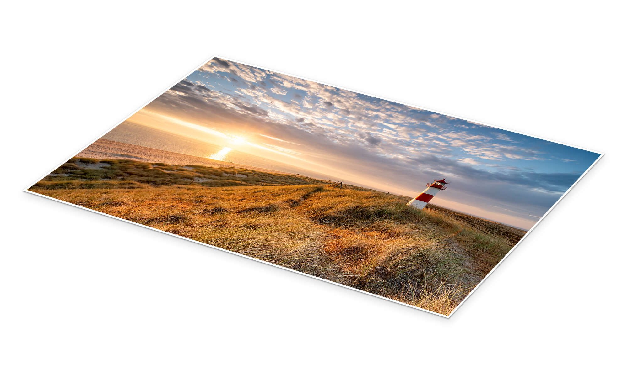Posterlounge Wandbild Leuchtturm List-Ost auf Sylt, Jan Christopher Becke, erhältlich als Poster, Leinwandbild, Wandsticker oder Acrylglasbild