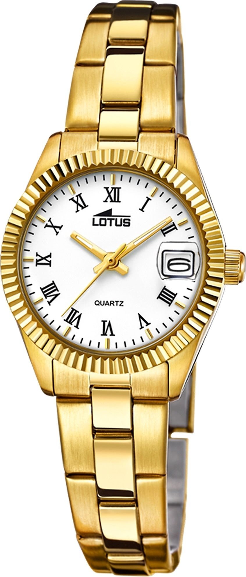 Lotus Quarzuhr Lotus Damenuhr Excellent Armbanduhr, (Analoguhr), Damen Armbanduhr rund, klein (ca. 26mm), Edelstahl, Fashion