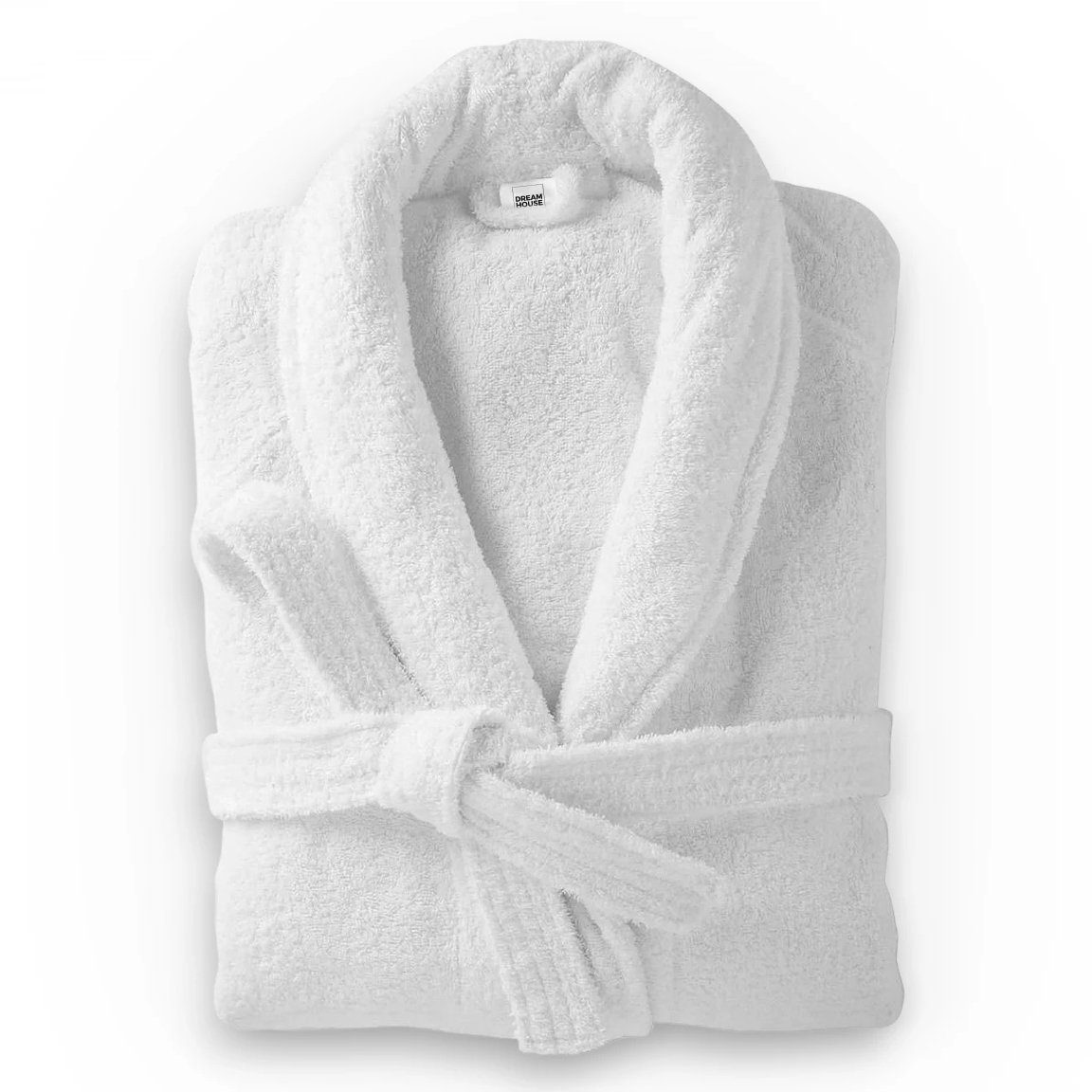 NYVI Bademantel Bademantel CozyLuxury für Herren und Damen, Morgenmantel aus 100% Baumwolle, Baumwolle, Luxus Bademäntel für Erwachsene - mit Taschen, Aufhänger, Gürtel weiß