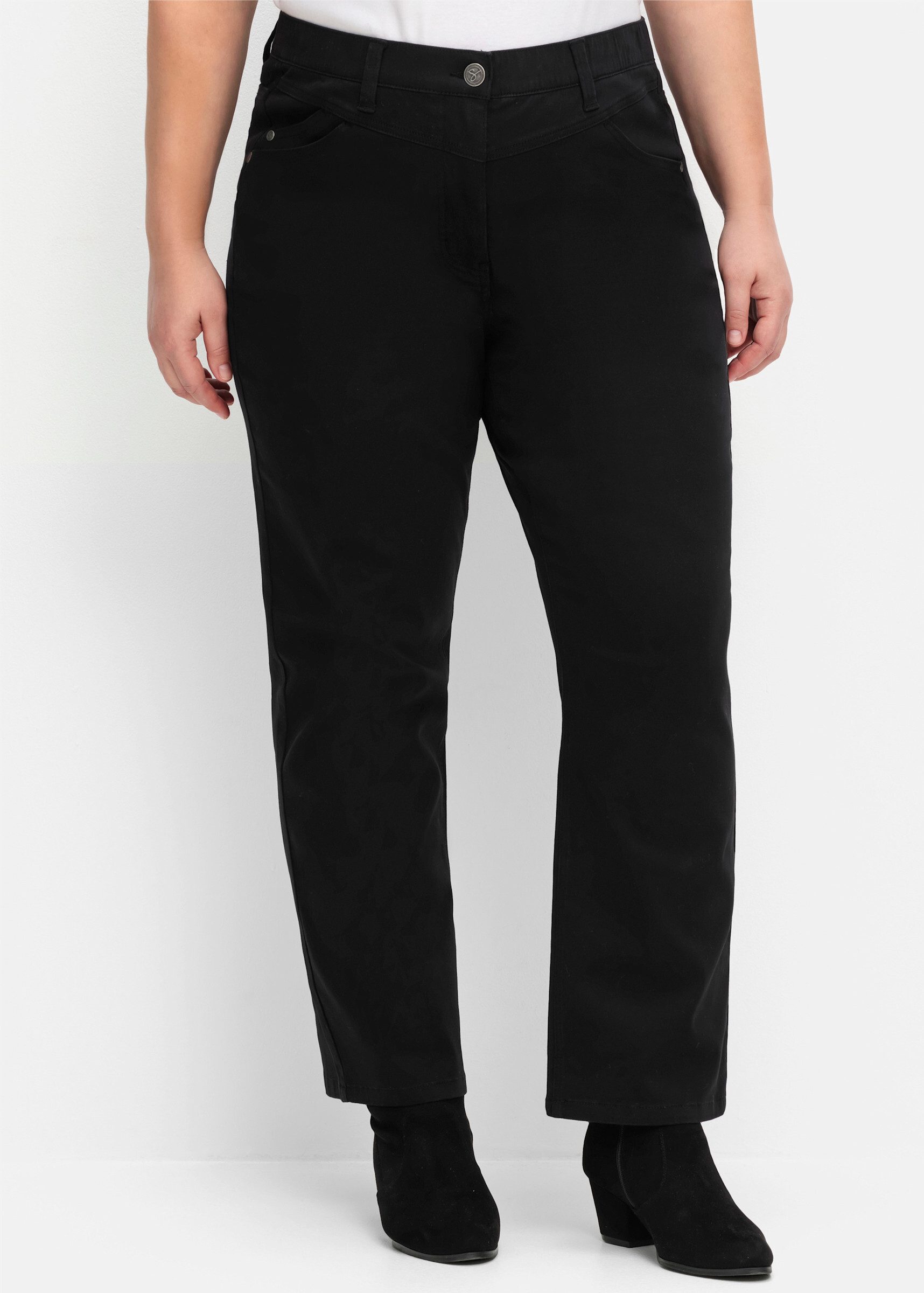 Sheego Jerseyhose Stretch-Hose . mit Shaping-Einsatz und Gummibund günstig online kaufen