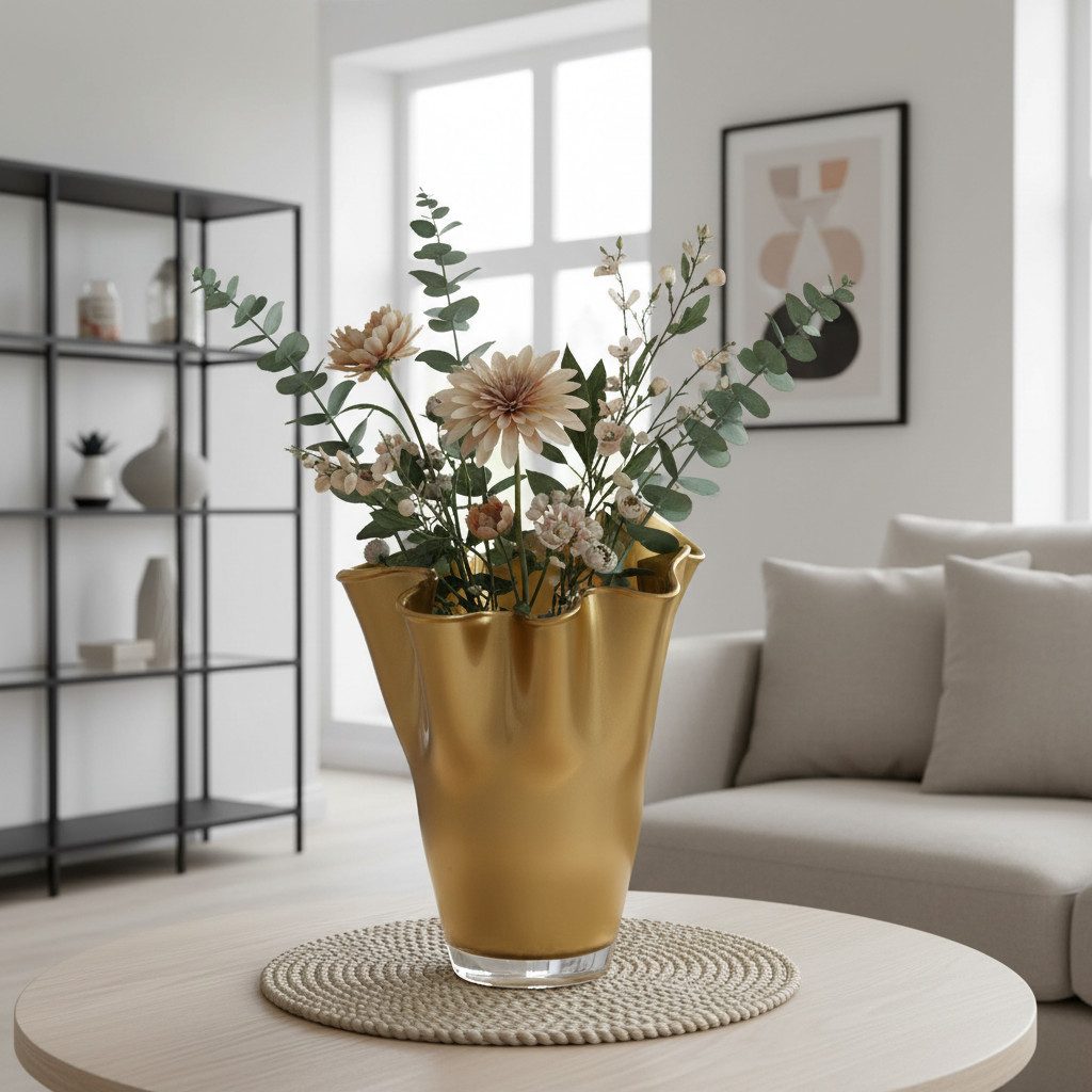 Signature Home Collection Tischvase (1 Stück, 1 St., 1x Glasvase), Handgefertigt in Europa, mundgeblasene Glasvase in Premiumqualität – Bild 4 von 4