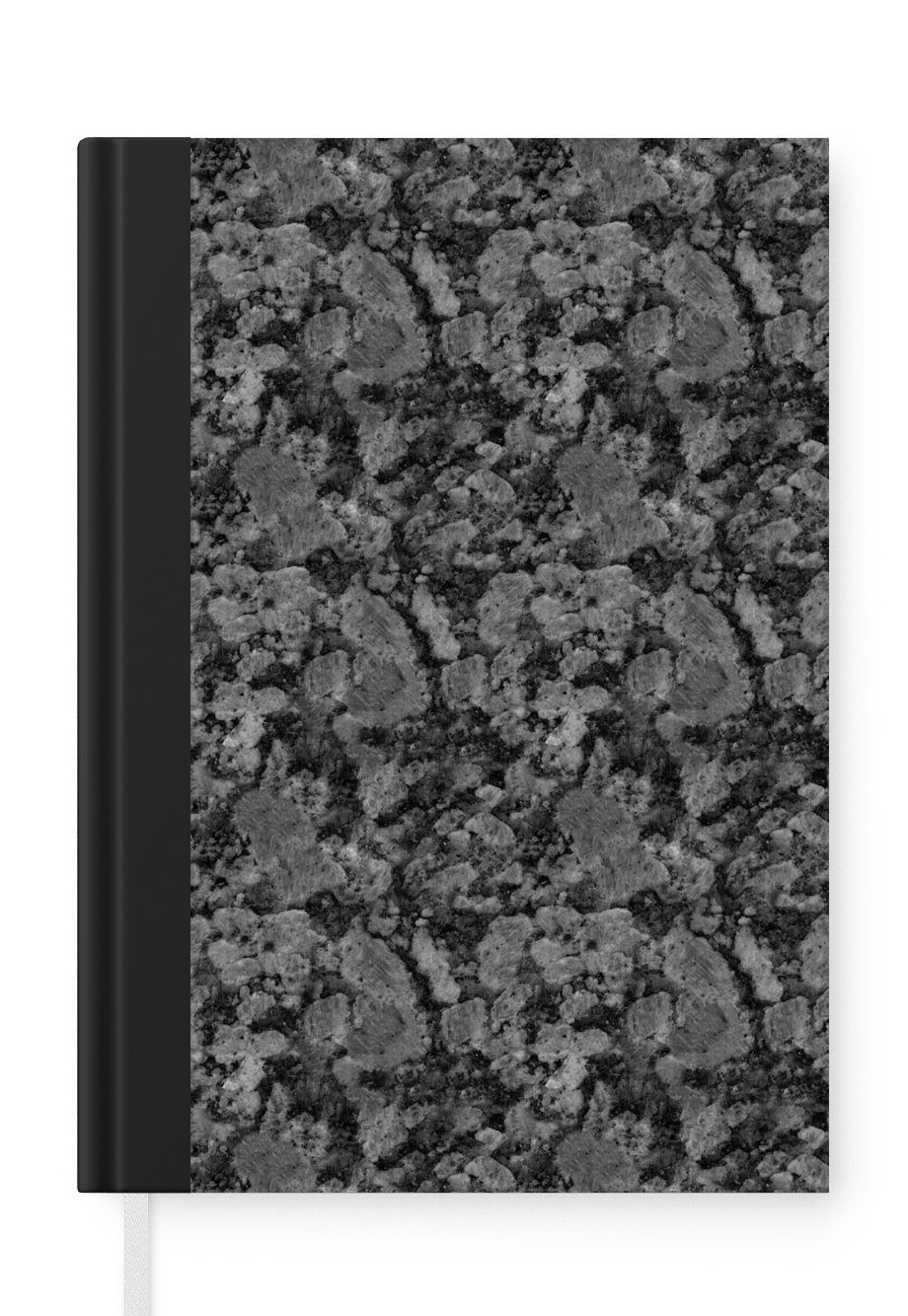 MuchoWow Notizbuch Granit - Grau - Muster, Journal, Merkzettel, Tagebuch, Notizheft, A5, 98 Seiten, Haushaltsbuch