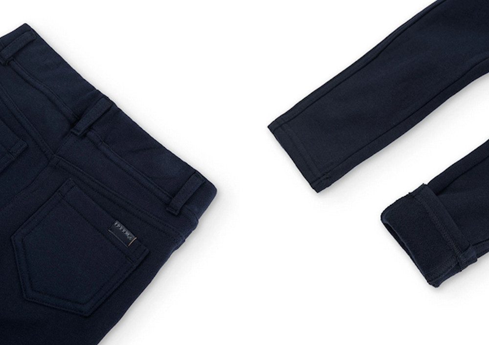 BÒBOLI Anzughose BÒBOLI Mädchen Hose angeraut marine blau (1-tlg., kein Set)