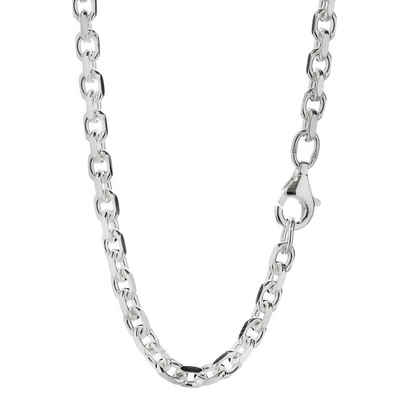 NKlaus Gliederkette Halskette 80cm Anker diamantiert aus 925 Silber Co