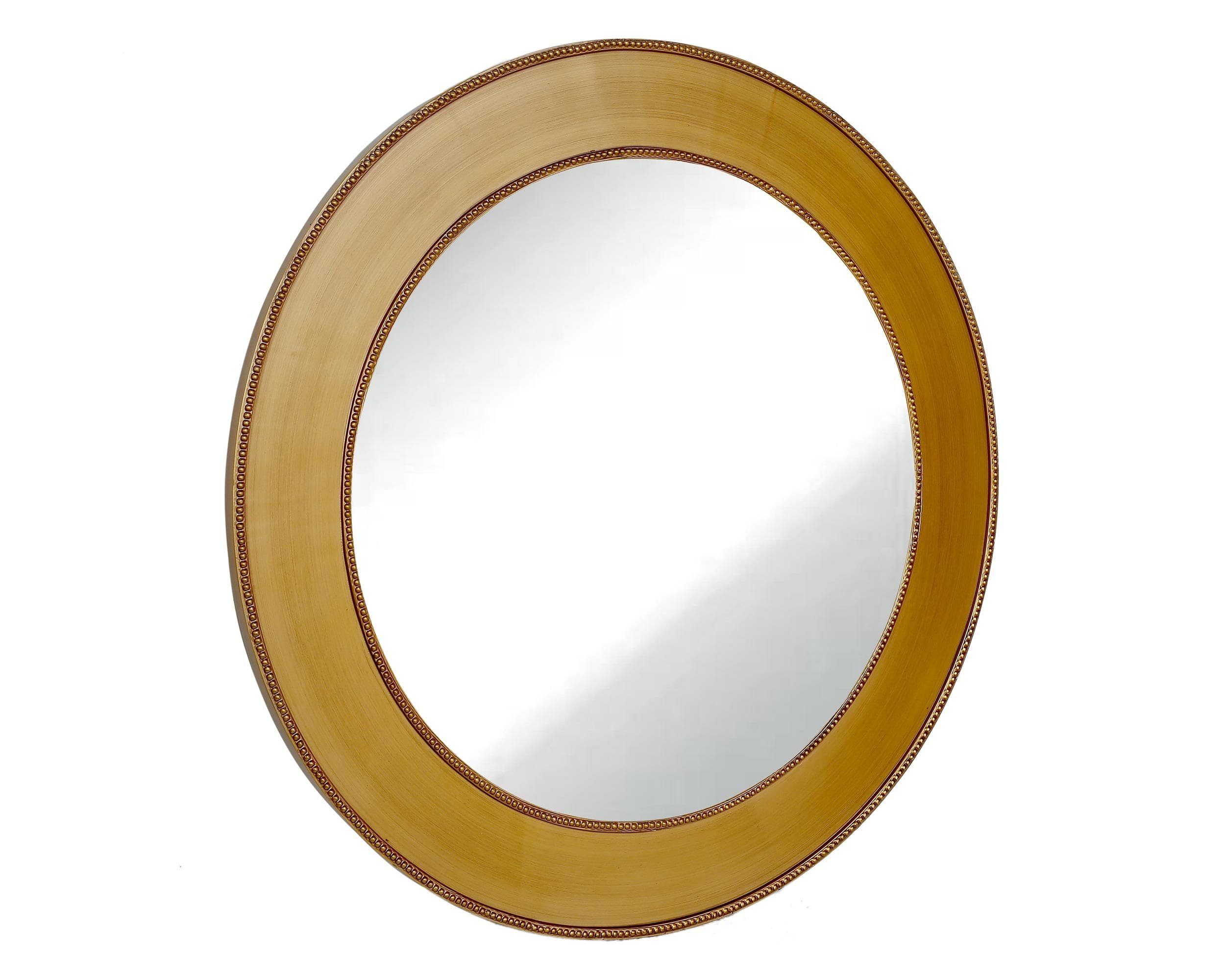 LC Home cm »Barock« Wandspiegel mit gold Perlenumrandung Ø90 Wandspiegel