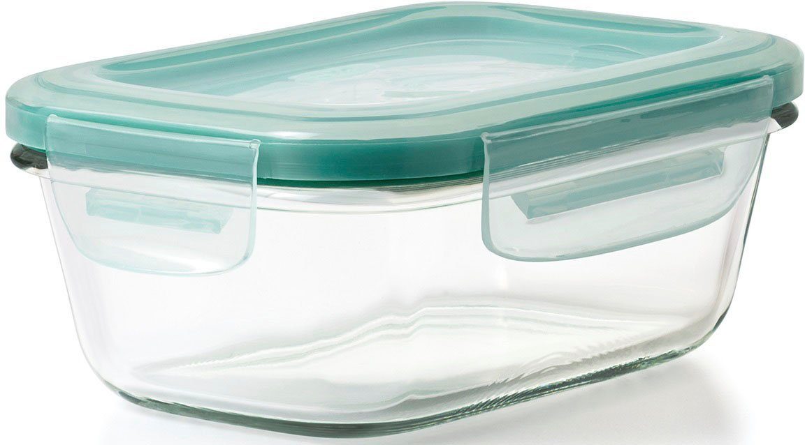 OXO Good Grips Vorratsdose SMART SEAL, Borosilikatglas, Kunststoff, Silikon, (1-tlg), rechteckig, 0,4 L