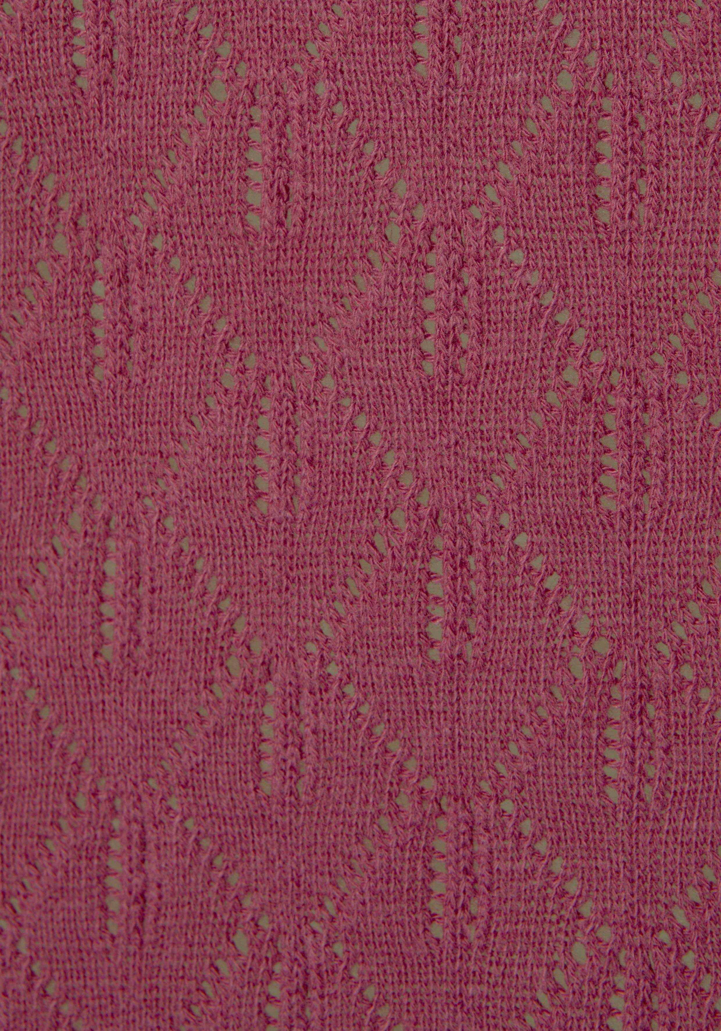 Vivance by Lascana Langarmshirt mit modischem Ajour-Muster Sommershirt aus leichtem Baumwollstrick