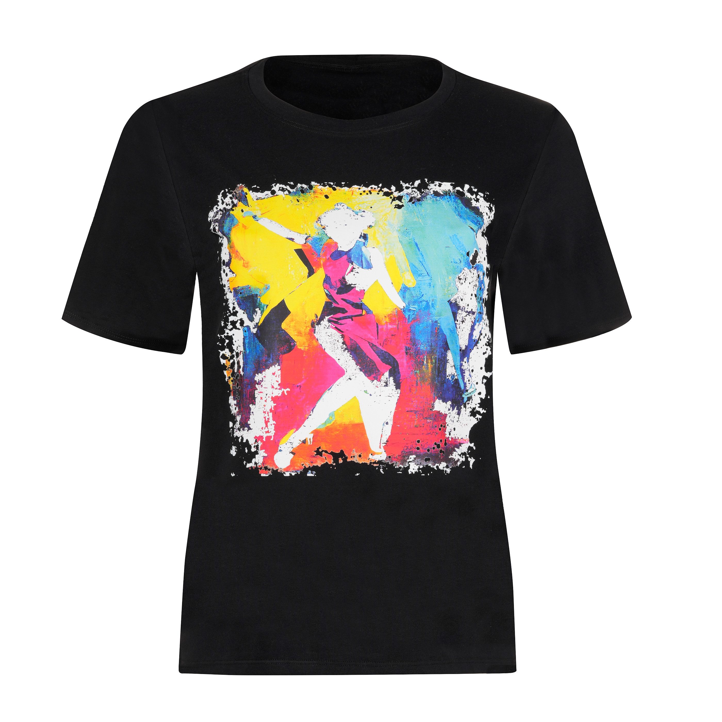 Evoni T-Shirt Damen Kurzarmshirt aus weichem günstig online kaufen