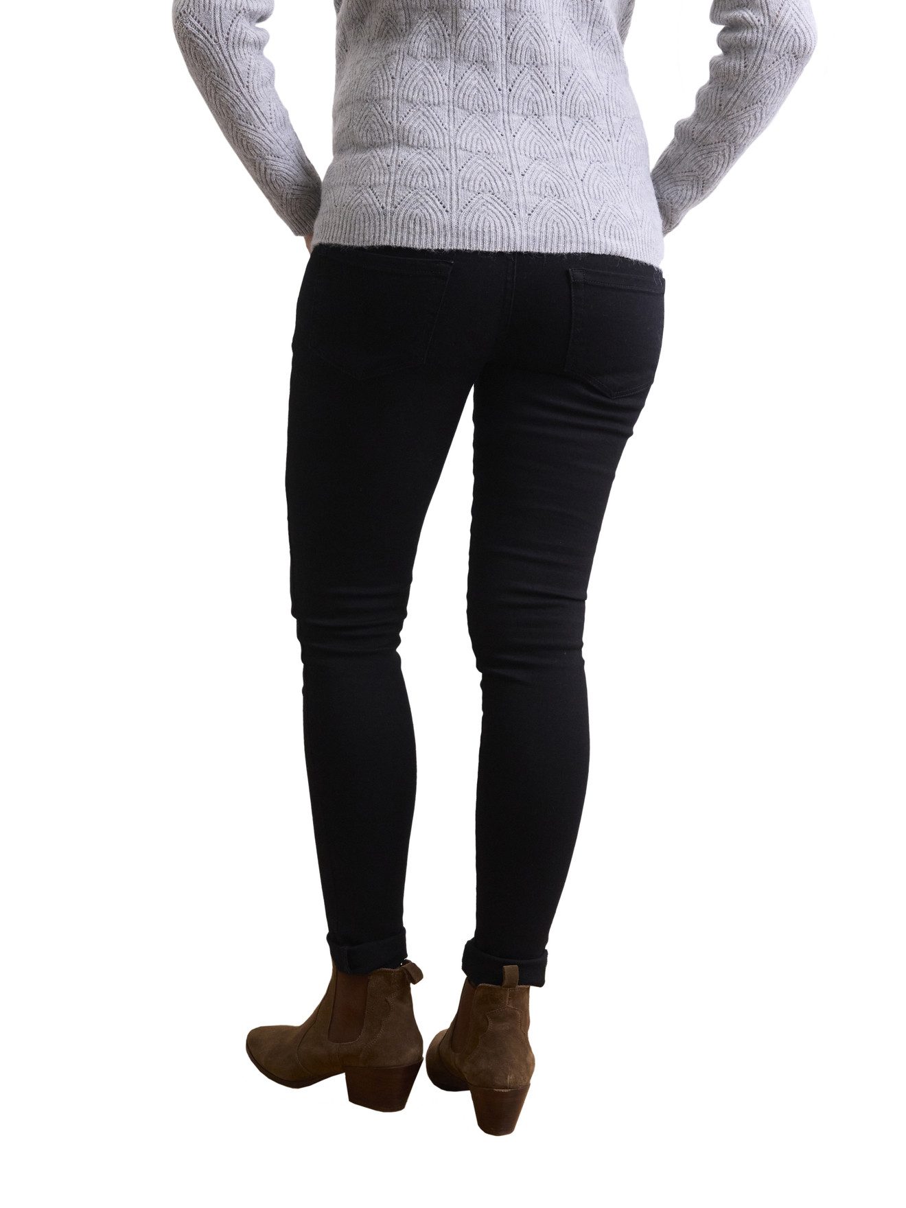 vertbaudet Umstandsjeans Umstands-Jeans mit WATERLESS-Denim, Skinny-Fit Bundweite verstellbar, 2 aufgesetzte Gesäßtaschen