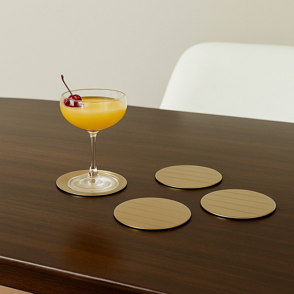 houseproud Becheruntersetzer Metal Mates Coaster Set, gold