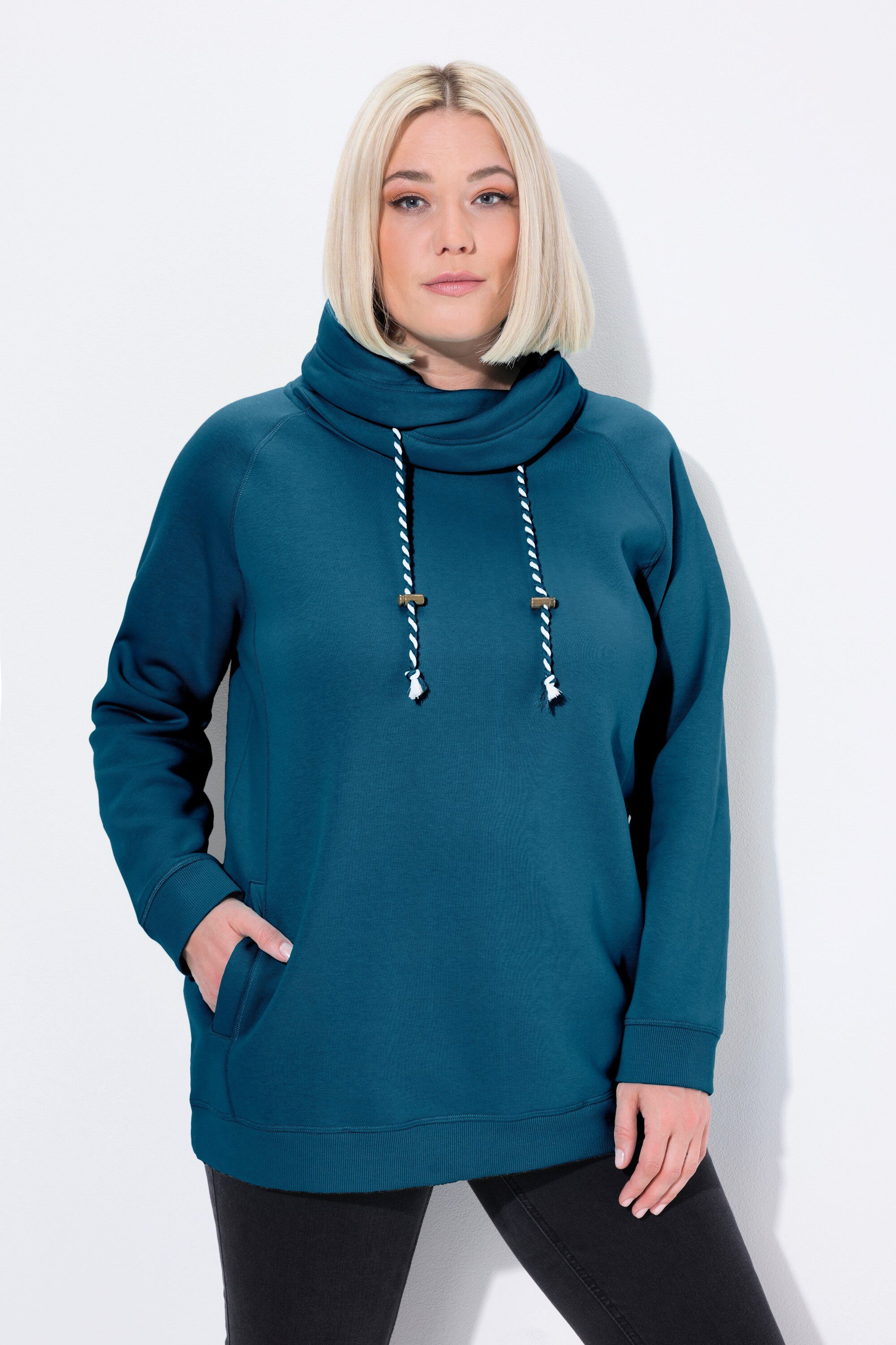 Ulla Popken Sweatshirt Sweatshirt weiter Stehkragen günstig online kaufen