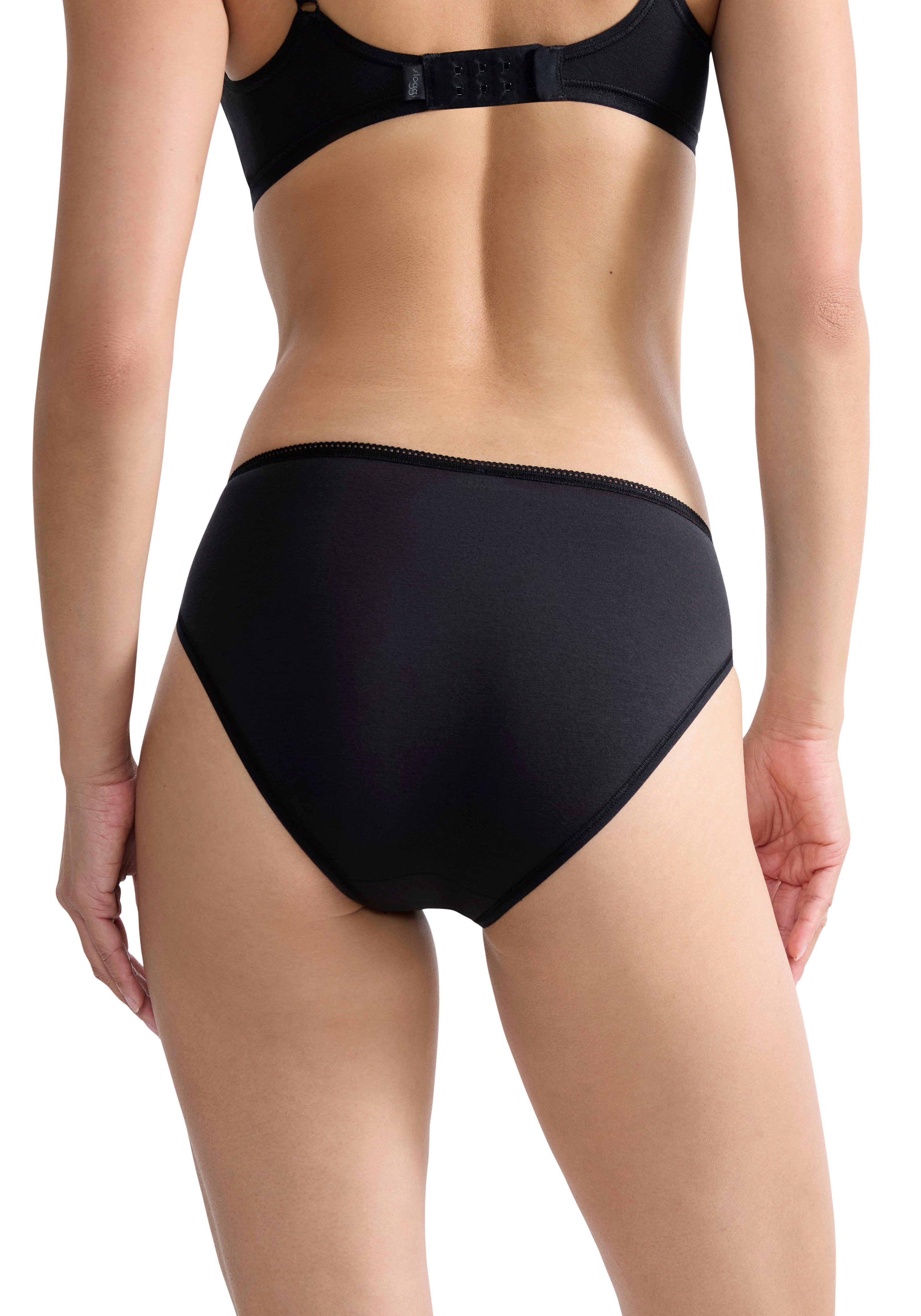 sloggi Taillenslip 24/7 Cotton (3er Pack) elastischer Bund mit Spitze, flache Nähte