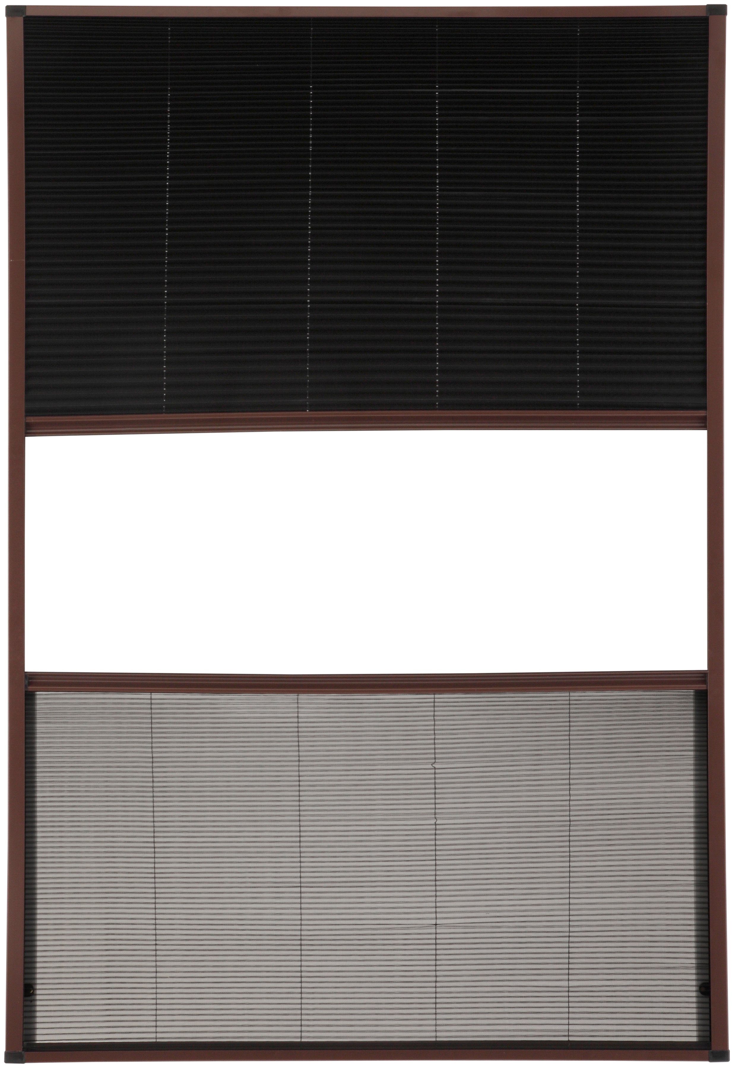 Insektenschutzrollo für Dachfenster, cm BxH: mit international, 110x160 transparent, hecht verschraubt, Plissee