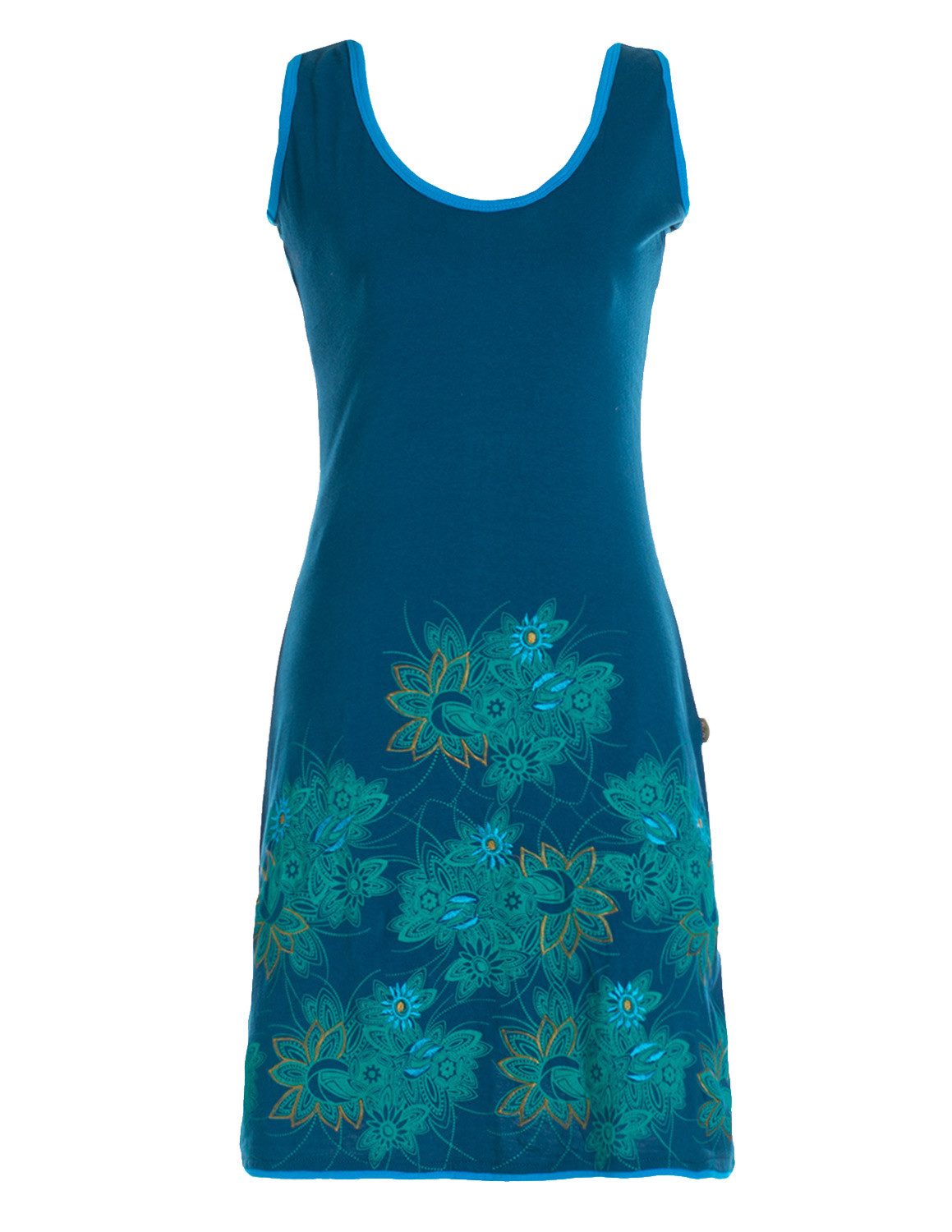 Vishes Tunikakleid Damen Longshirt-Kleid Sommer Mini-Kleid Tunika-Kleid Shirtkleid Boho, Goa, Hippie Style