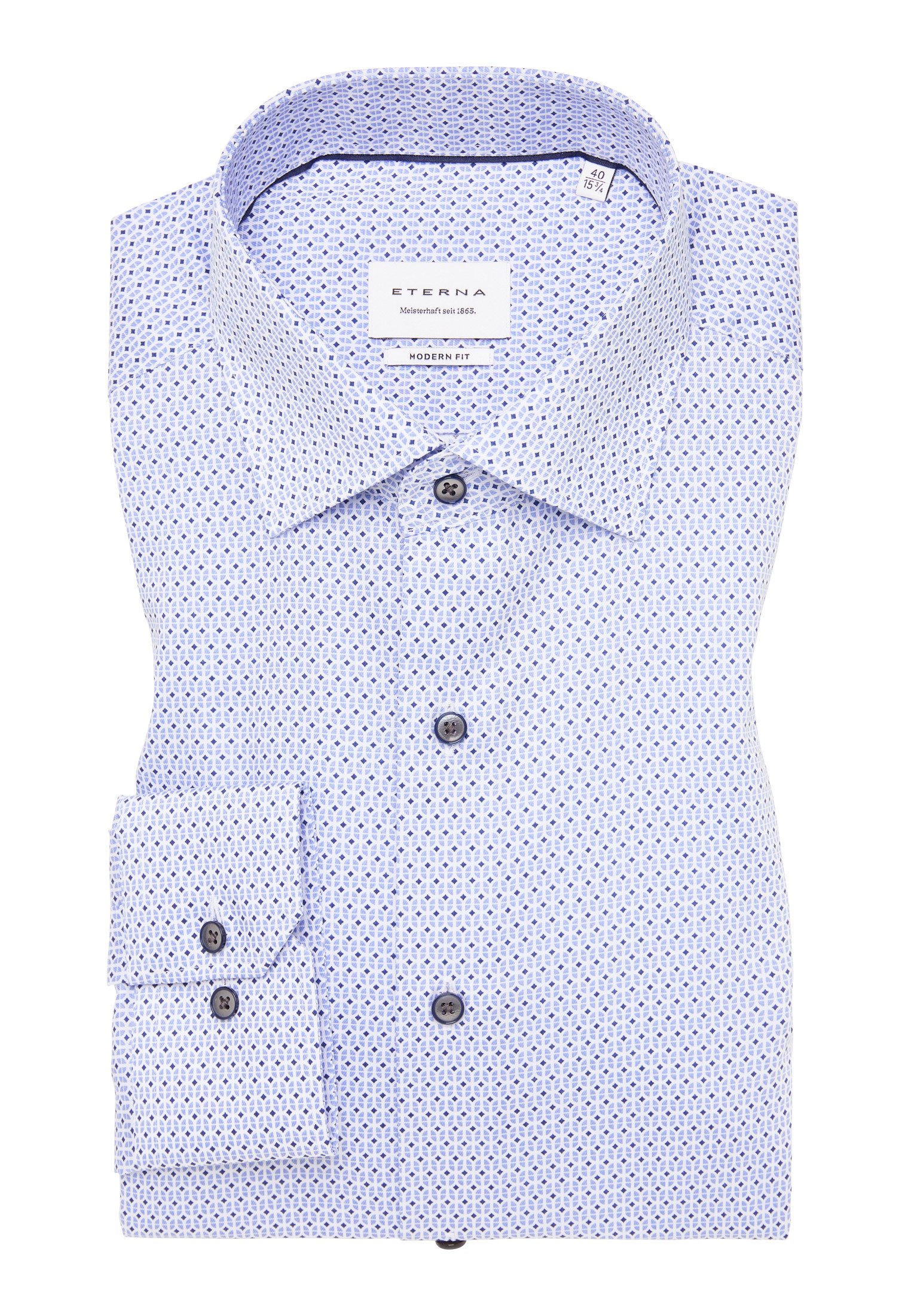 Eterna Businesshemd – Minimal Print, Bügelfrei, Modern Fit