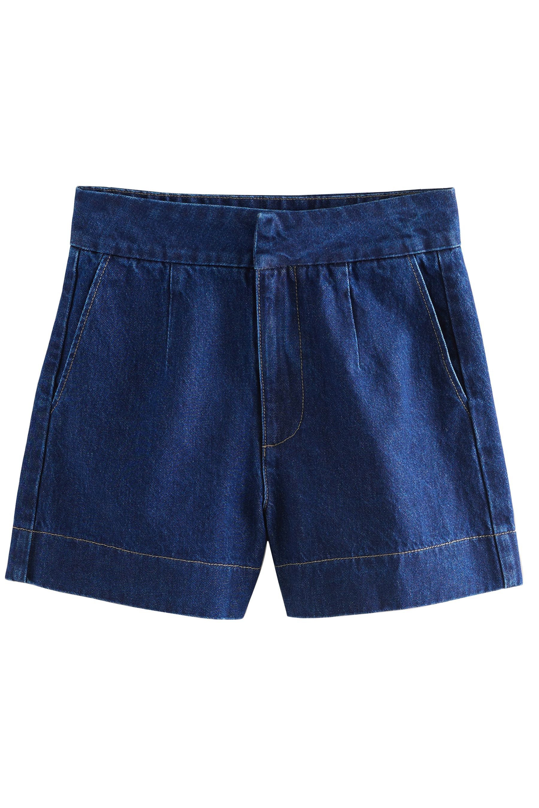 Next Shorts Elegante Denim-Shorts mit Bundfalten günstig online kaufen