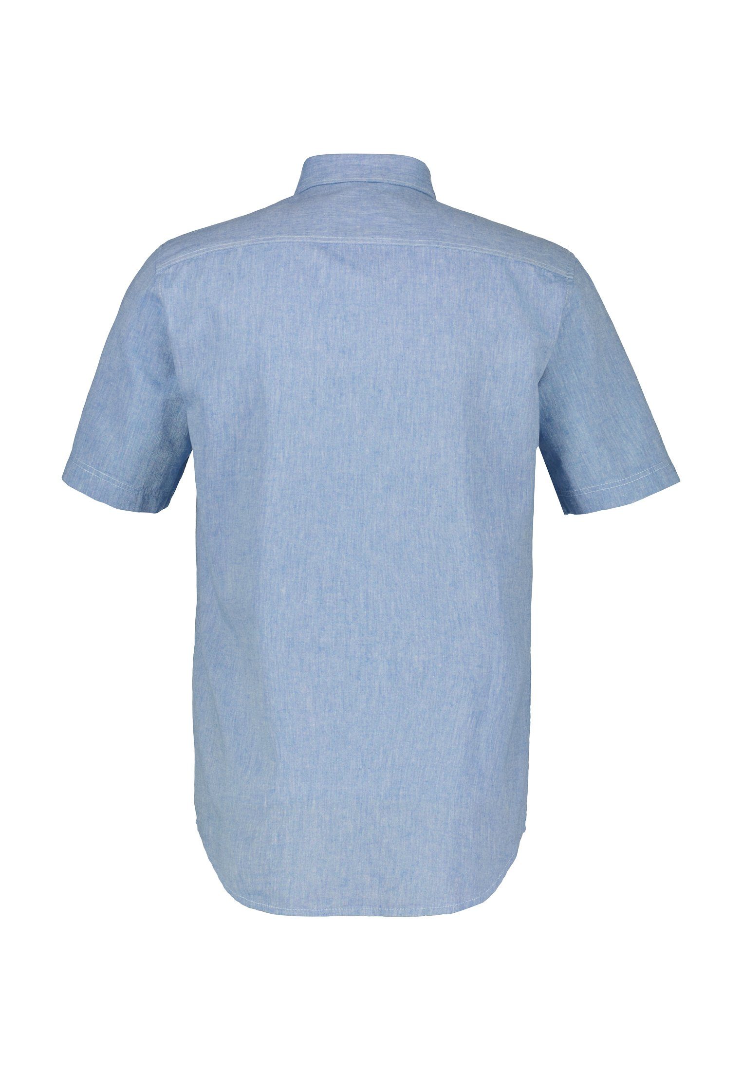 BLUE LERROS Kurzarmhemd Baumwoll-Leinen-Mix LIGHT LERROS Kurzarmhemd,
