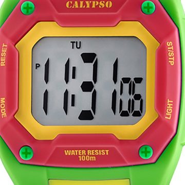 CALYPSO WATCHES Digitaluhr Calypso Kinder Jugend Uhr Digital K5813/5, Kinder, Jugenduhr eckig, mittel (ca. 39mm), Kunststoffarmband, Fashion