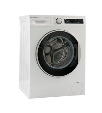 Telefunken Waschmaschine W-8-1400-W, 8 kg, 1400 U/min, Mit LED Display, Mengenautomatik und Überlaufschutz