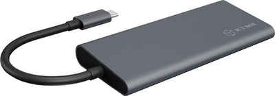 Raidsonic Laptop-Dockingstation ICY BOX USB-C Dockingstation mit integriertem Kabel