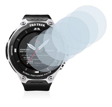 Savvies Schutzfolie für Casio Pro Trek Smart WSD-F20, Displayschutzfolie, 6 Stück, Folie klar