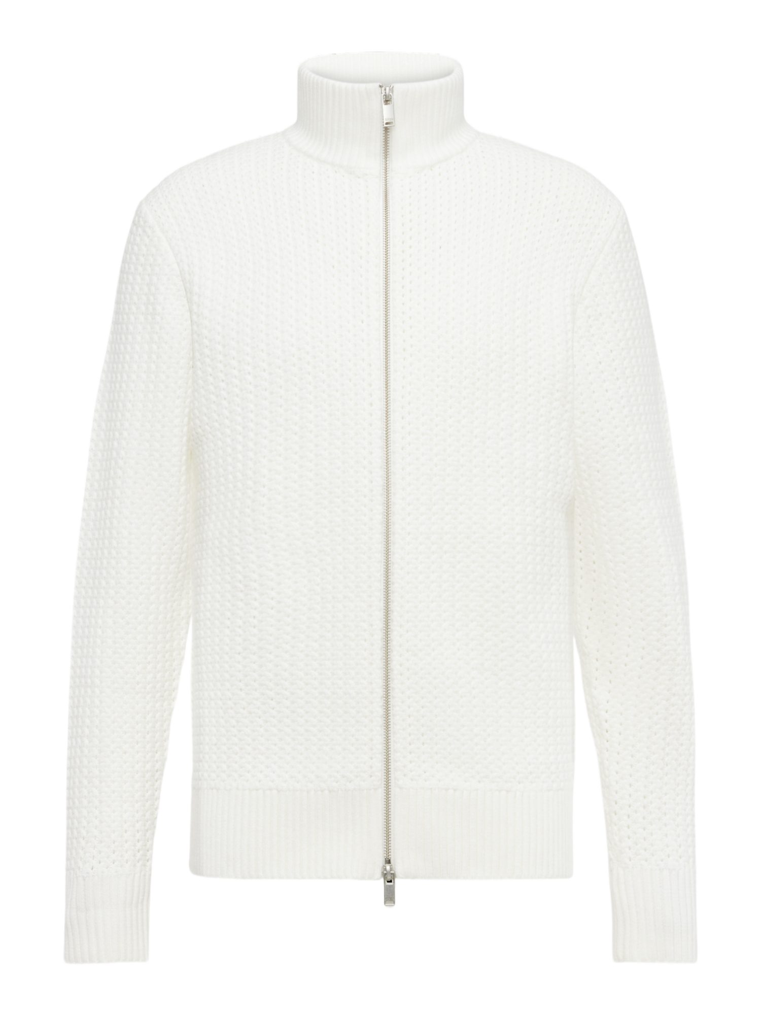 Drykorn Strickpullover weiß,Casual,Baumwolle,Unifarben,Stehkragen,Lang,Regular Fit
