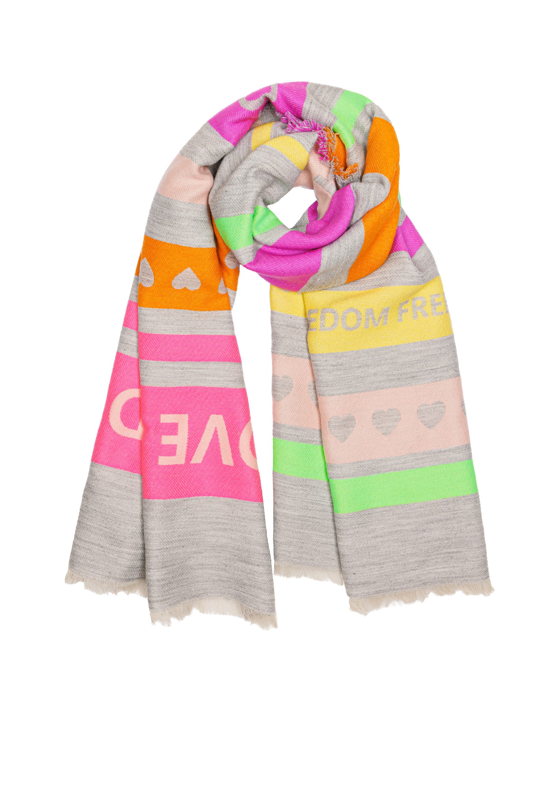 Caspar Modeschal Weicher Damen Schal aus Viskose Halstuch mit buntem Muster günstig online kaufen