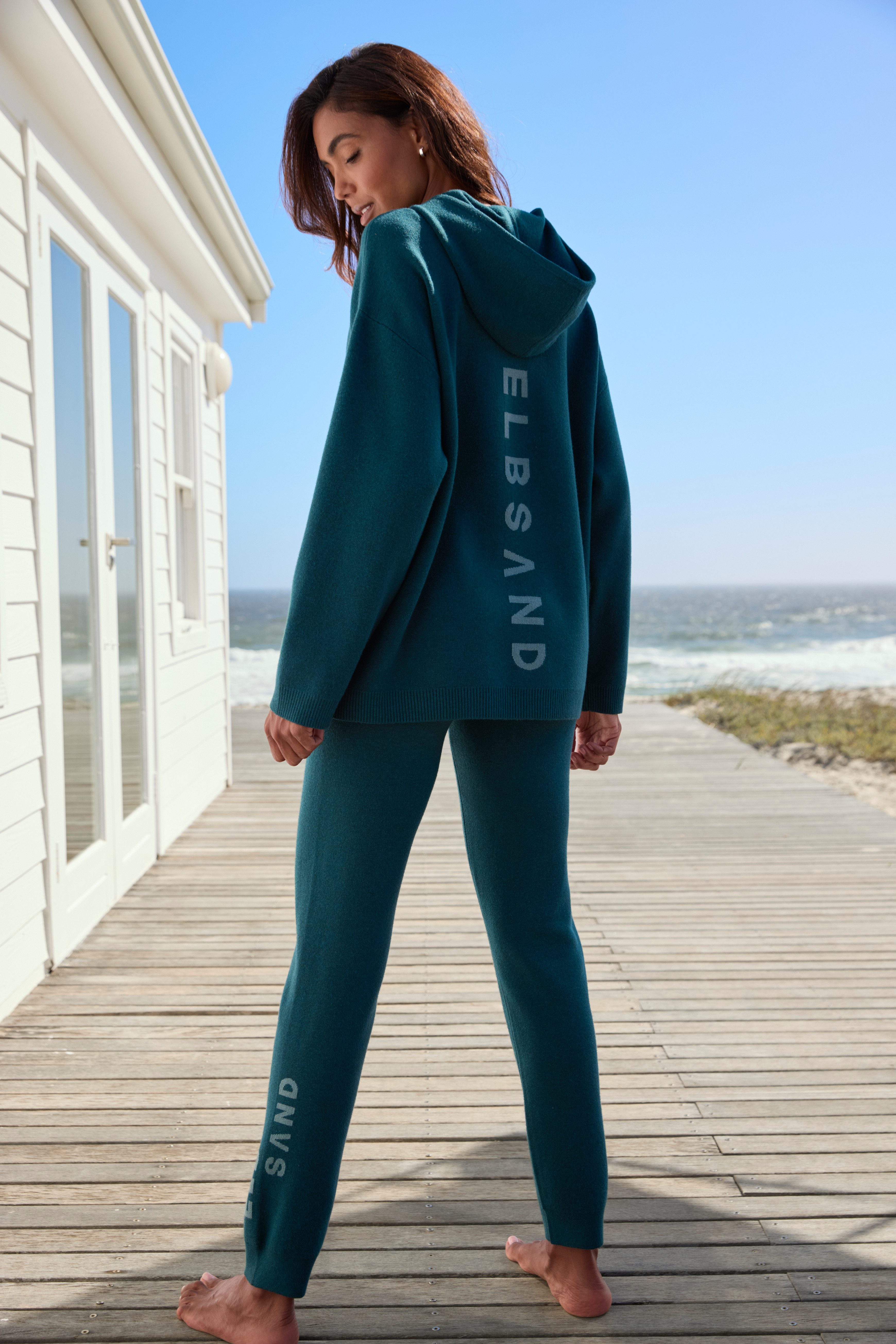 Elbsand Kapuzenpullover aus hochwertigem Strick, Loungewear